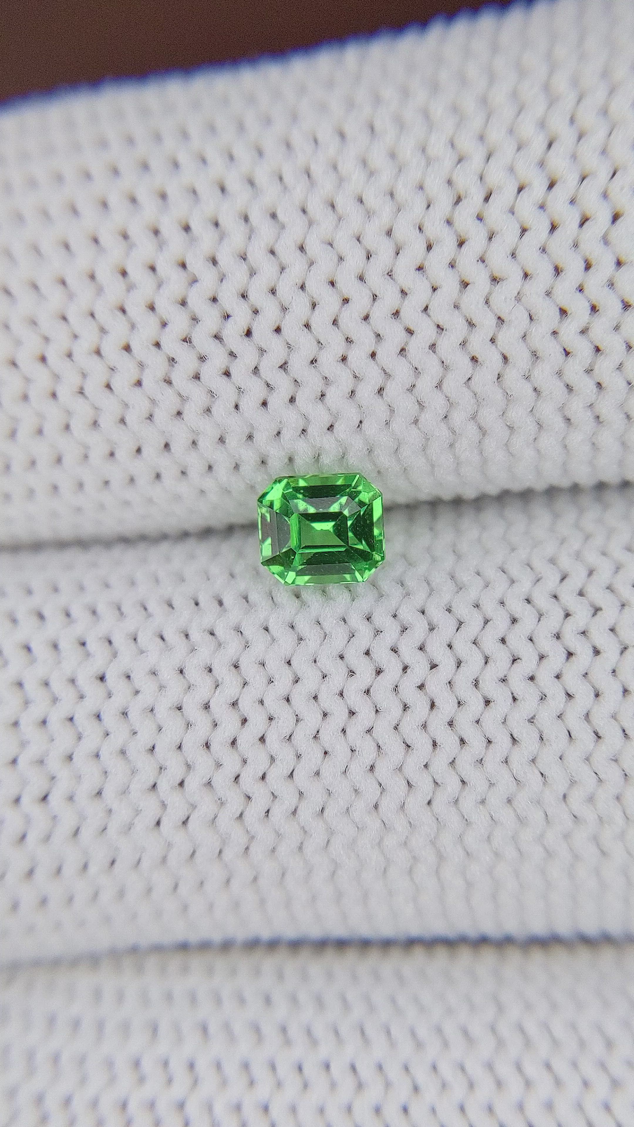 0.61 Ct. Tsavorite Garnet from Tanzania Size Video