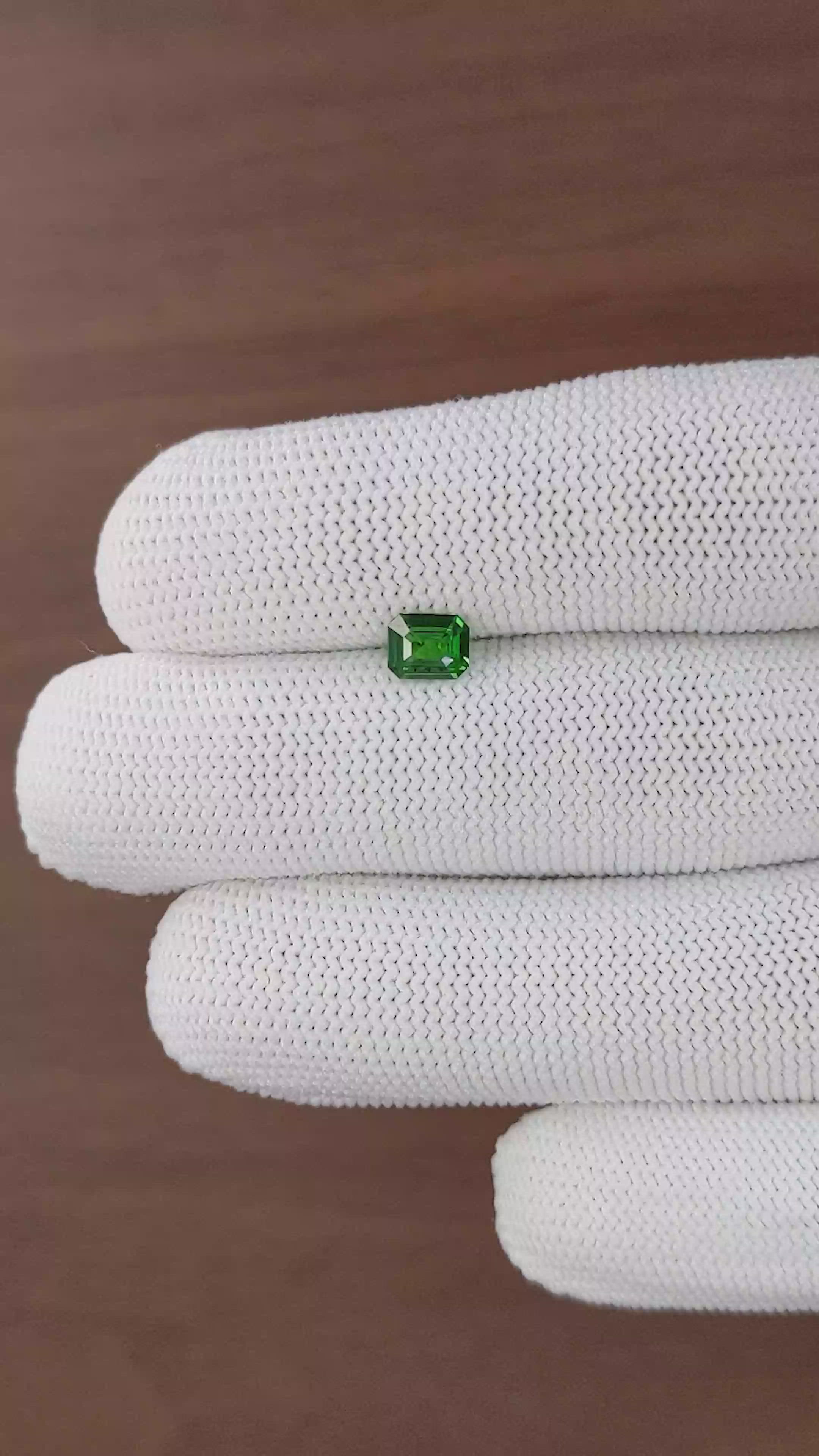 0.64 Ct. Tsavorite Garnet from Tanzania Size Video