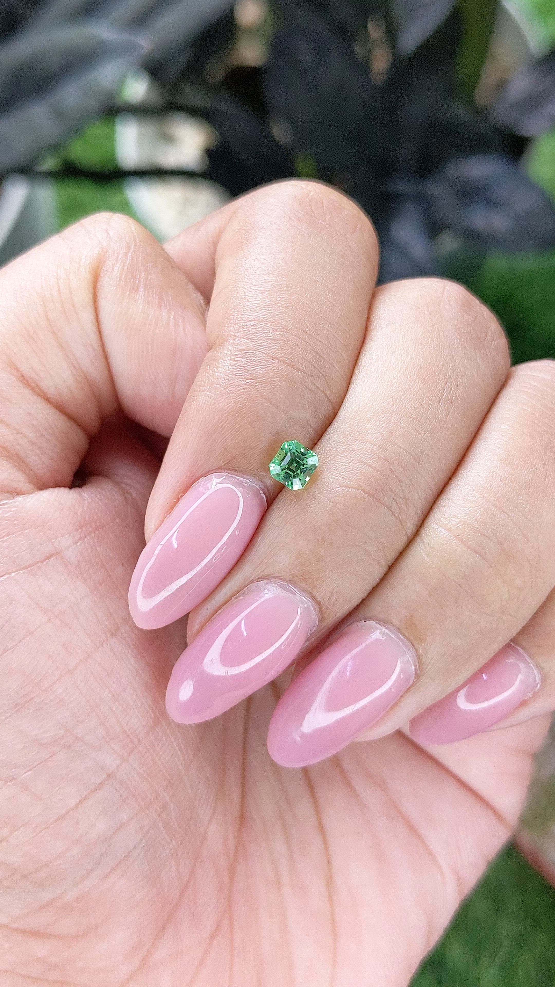 0.48 Ct. Tsavorite Garnet from Tanzania Size Video