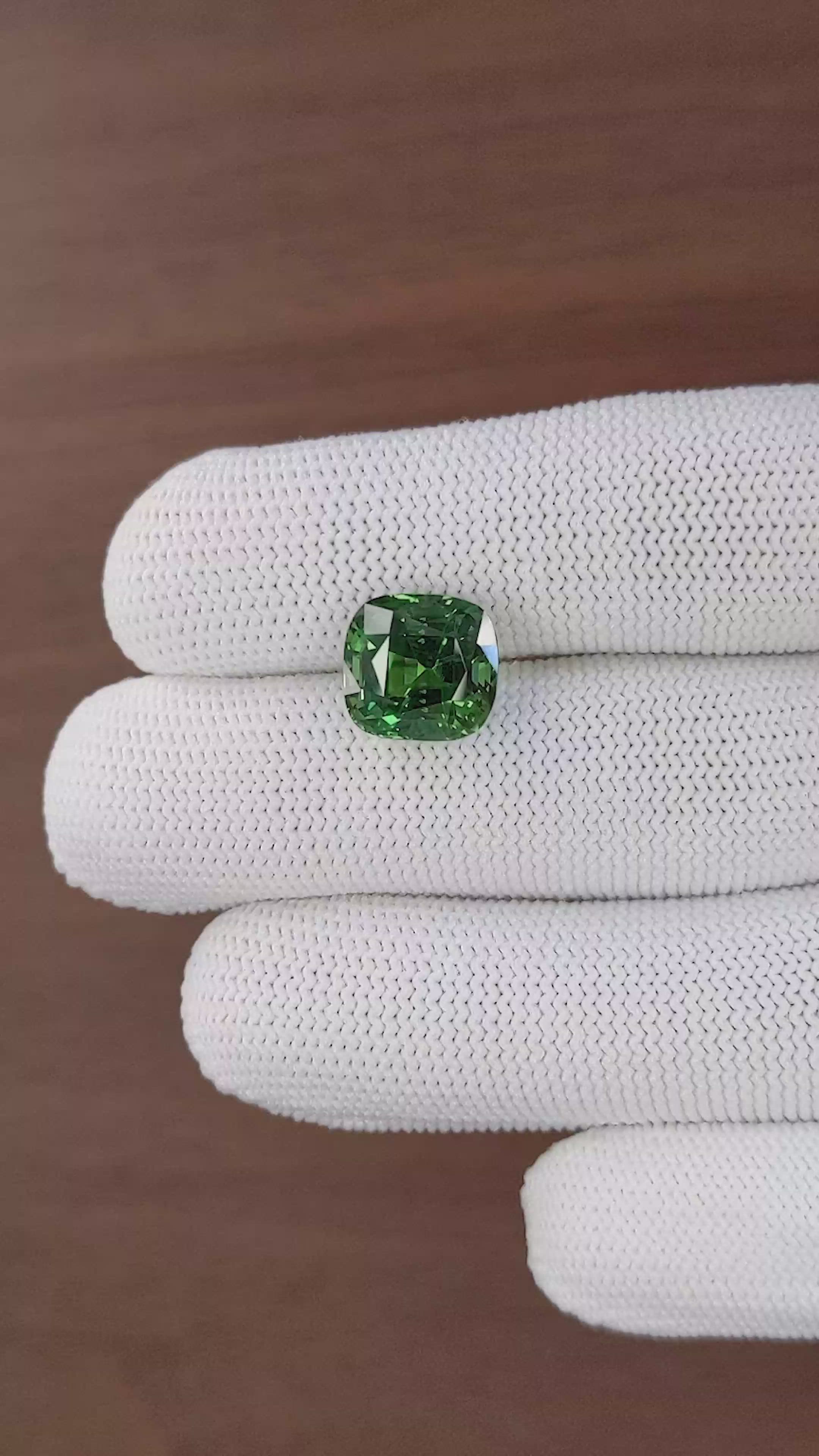 6.96 Ct. Bluish Green Apatite from Madagascar Size Video
