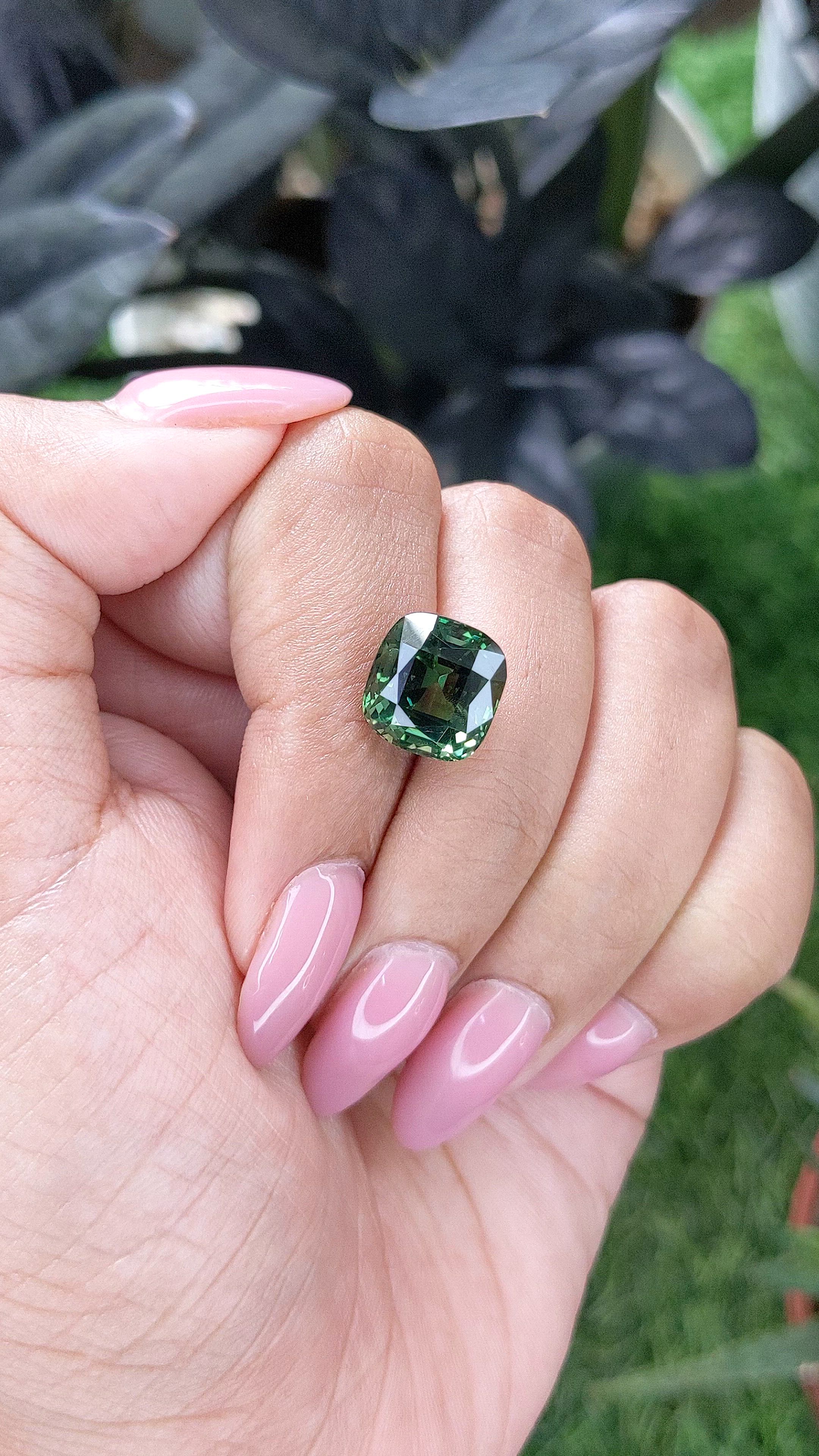 6.96 Ct. Bluish Green Apatite from Madagascar Size Video