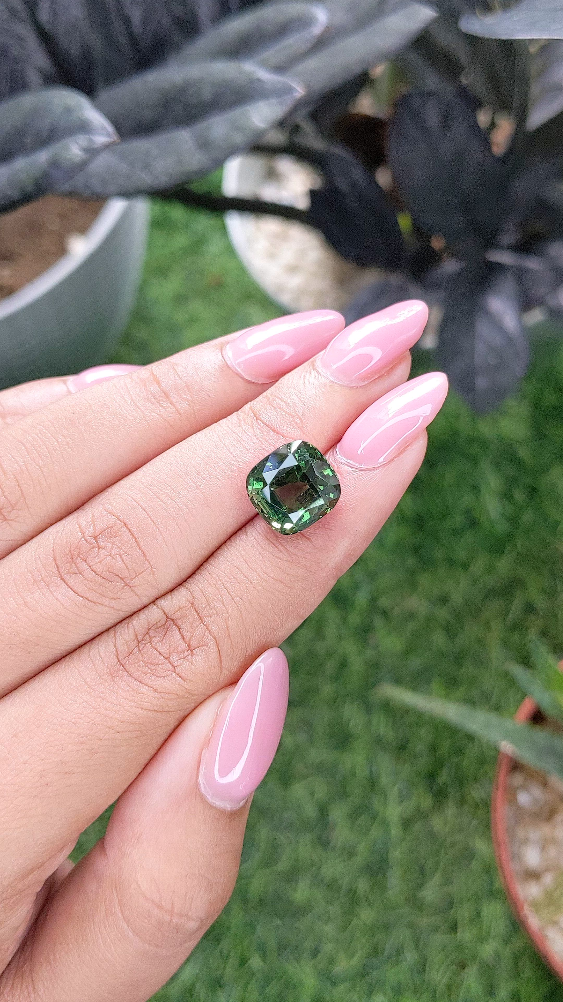 6.96 Ct. Bluish Green Apatite from Madagascar Size Video