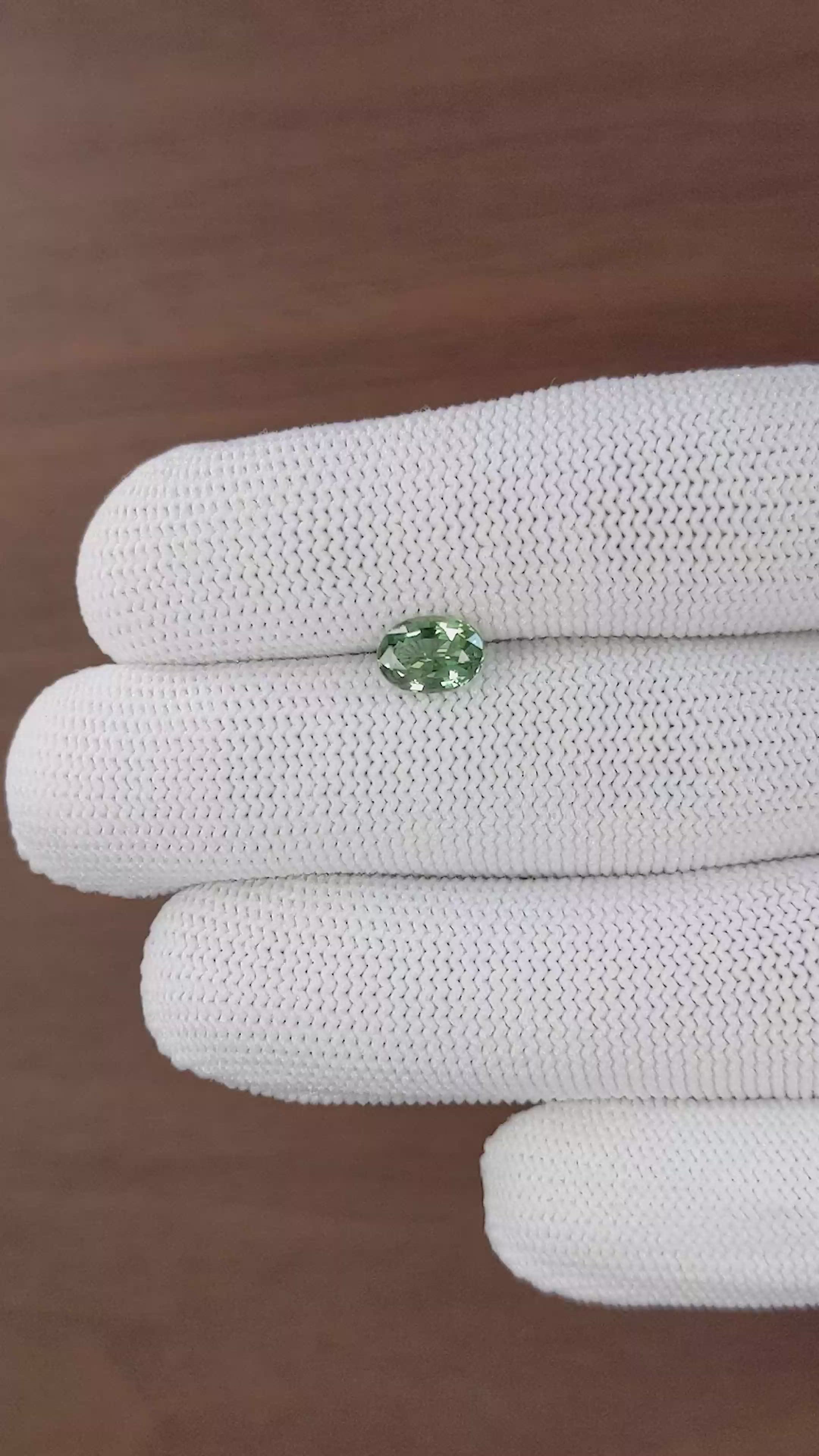 1.15 Ct. Bluish Green Apatite from Madagascar Size Video