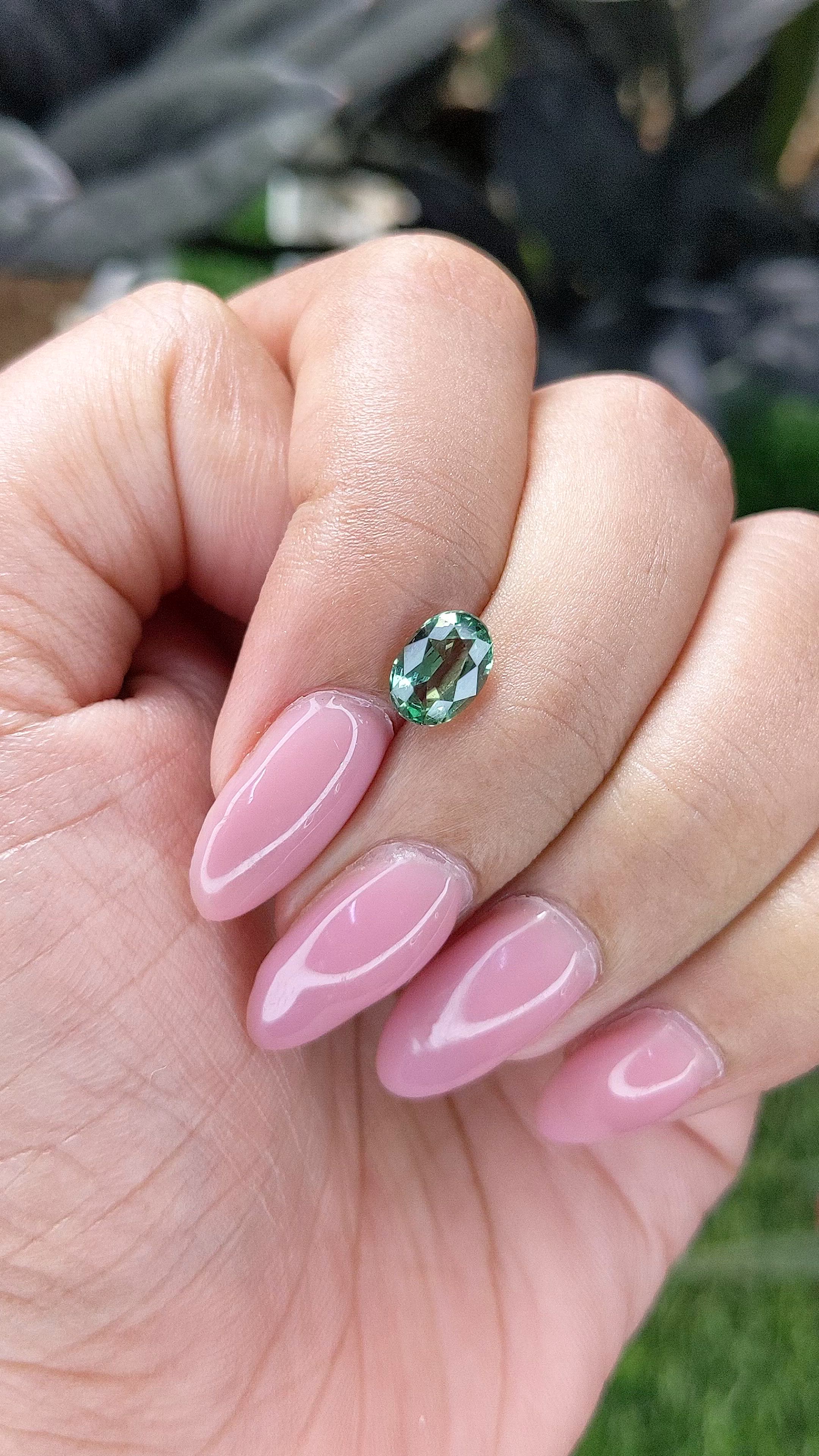 1.15 Ct. Bluish Green Apatite from Madagascar Size Video