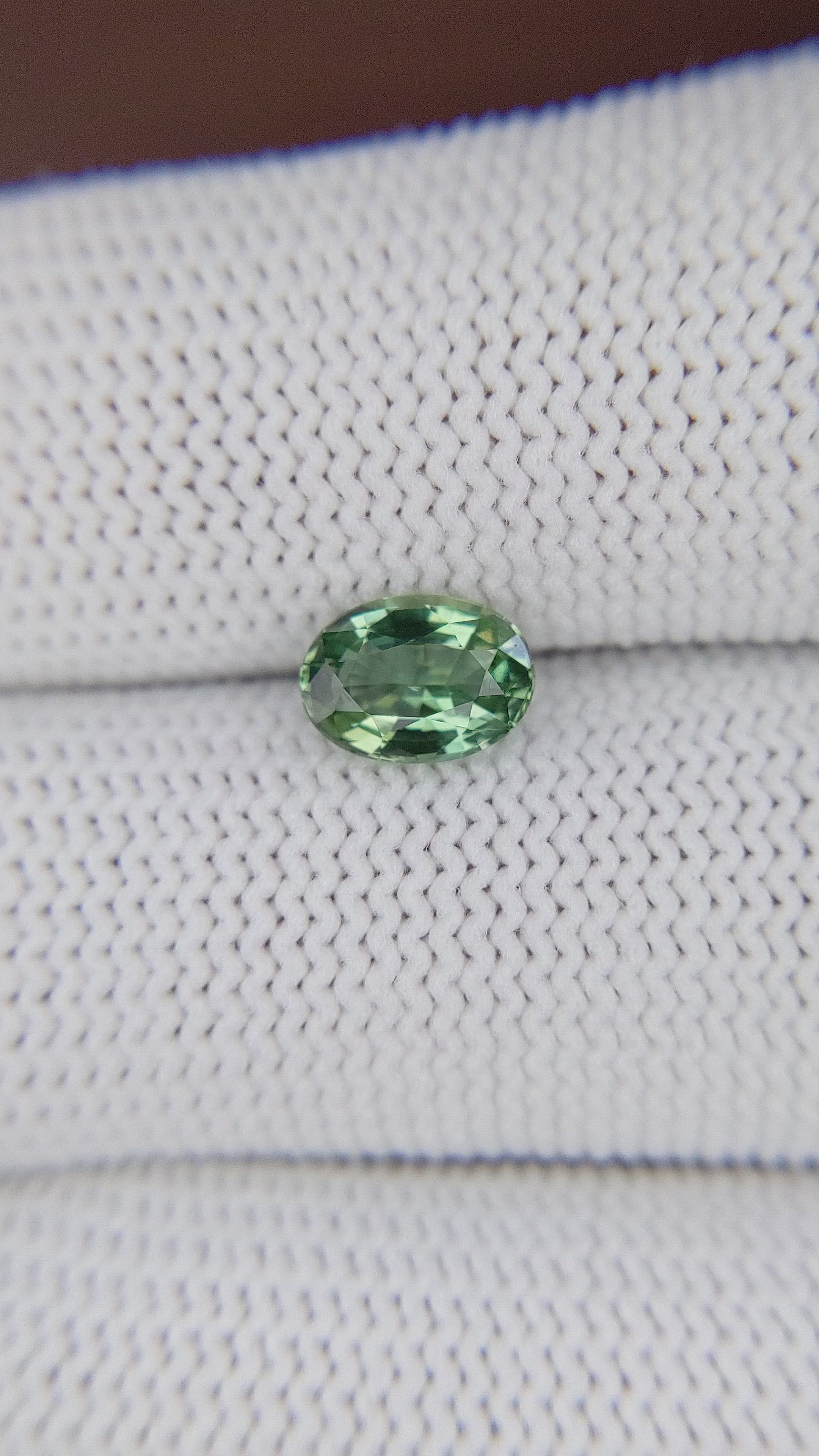 1.15 Ct. Bluish Green Apatite from Madagascar Size Video
