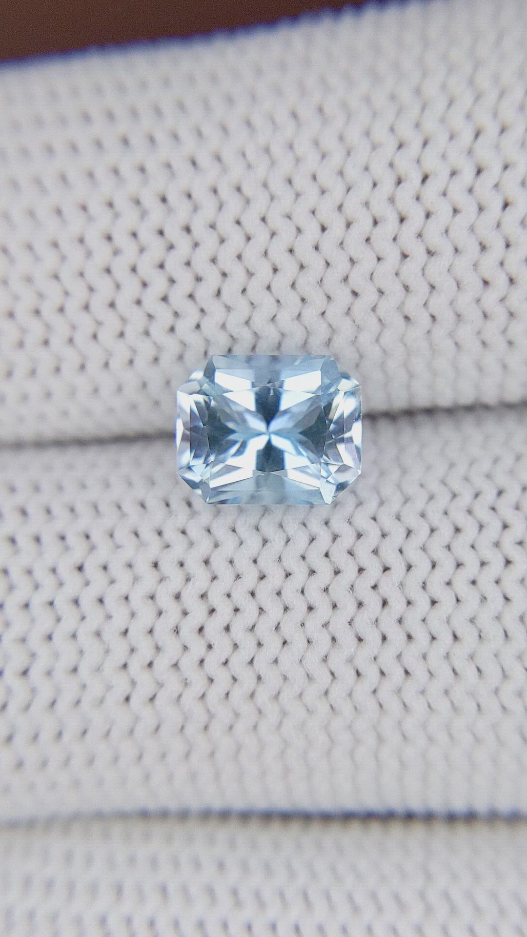 1.65 Ct. Blue Aquamarine from Ceylon (Sri Lanka) Size Video
