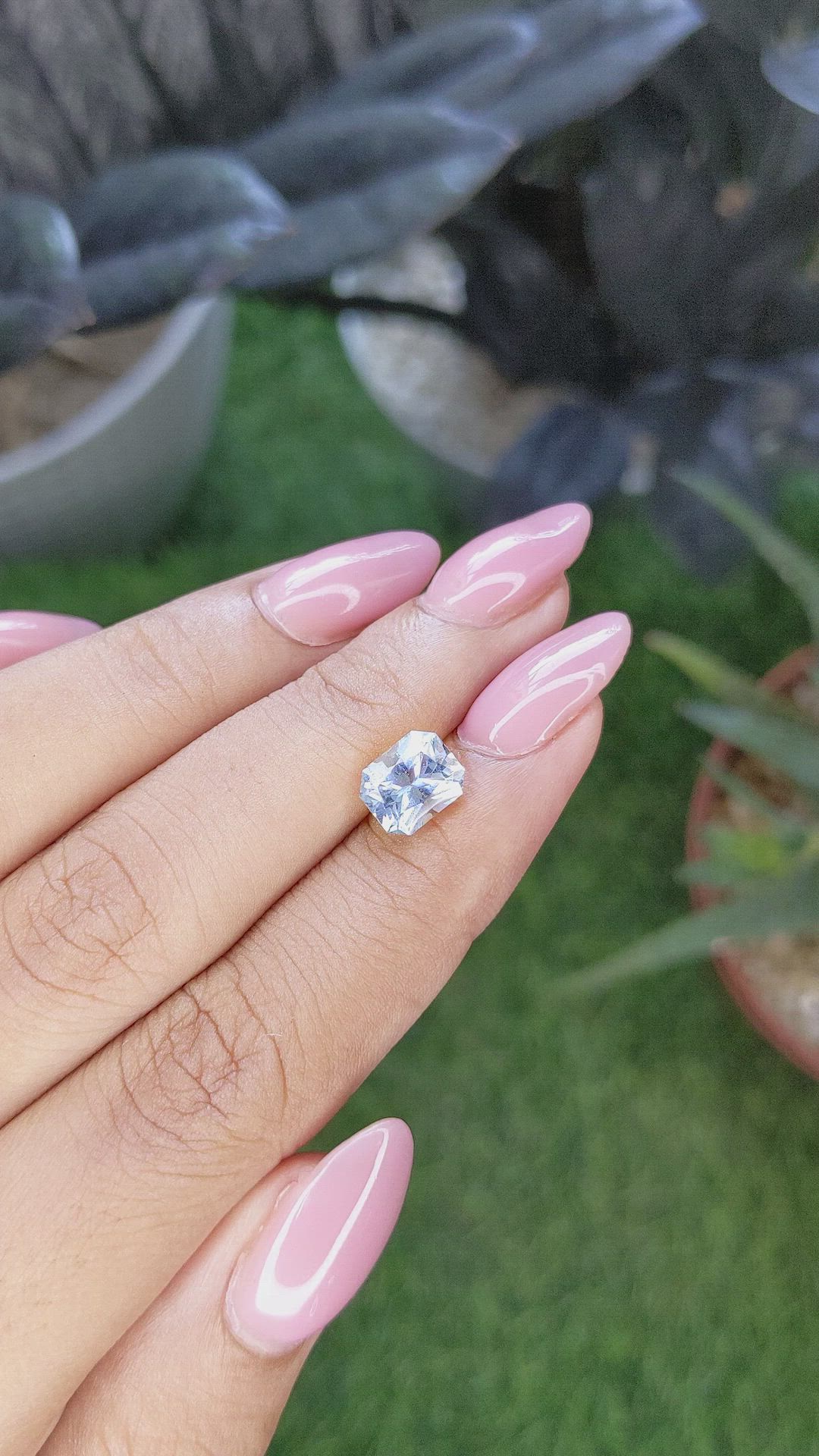 1.65 Ct. Blue Aquamarine from Ceylon (Sri Lanka) Size Video
