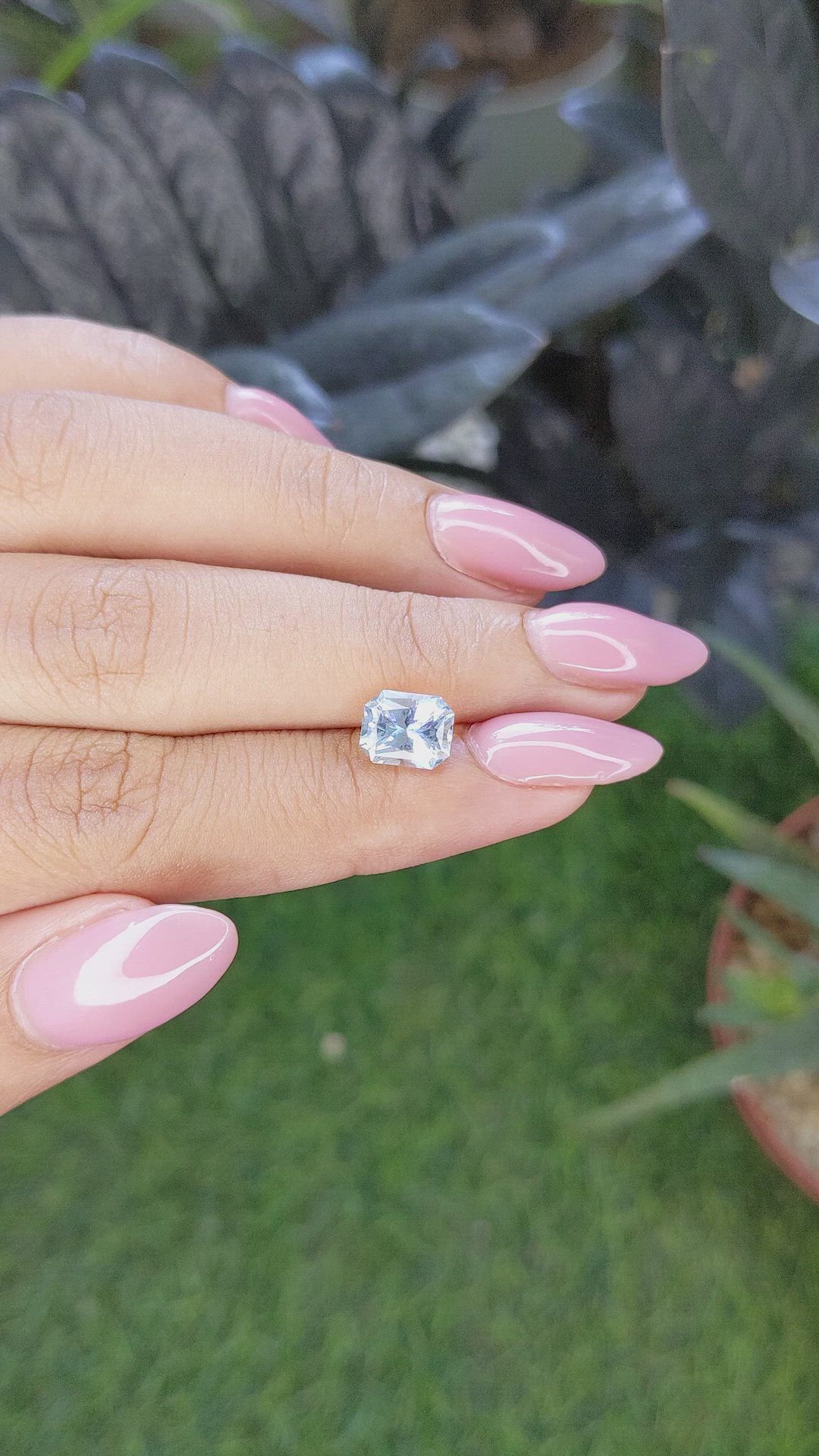 1.65 Ct. Blue Aquamarine from Ceylon (Sri Lanka) Size Video