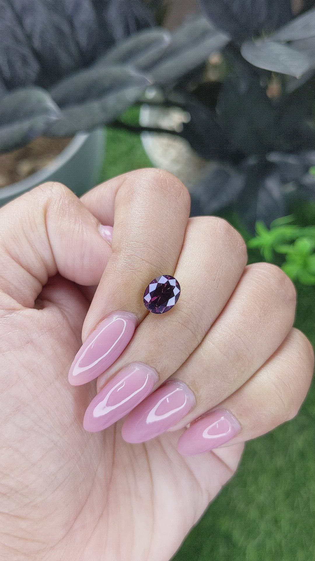 1.96 Ct. Purplish Red Spinel from Ceylon (Sri Lanka) Size Video