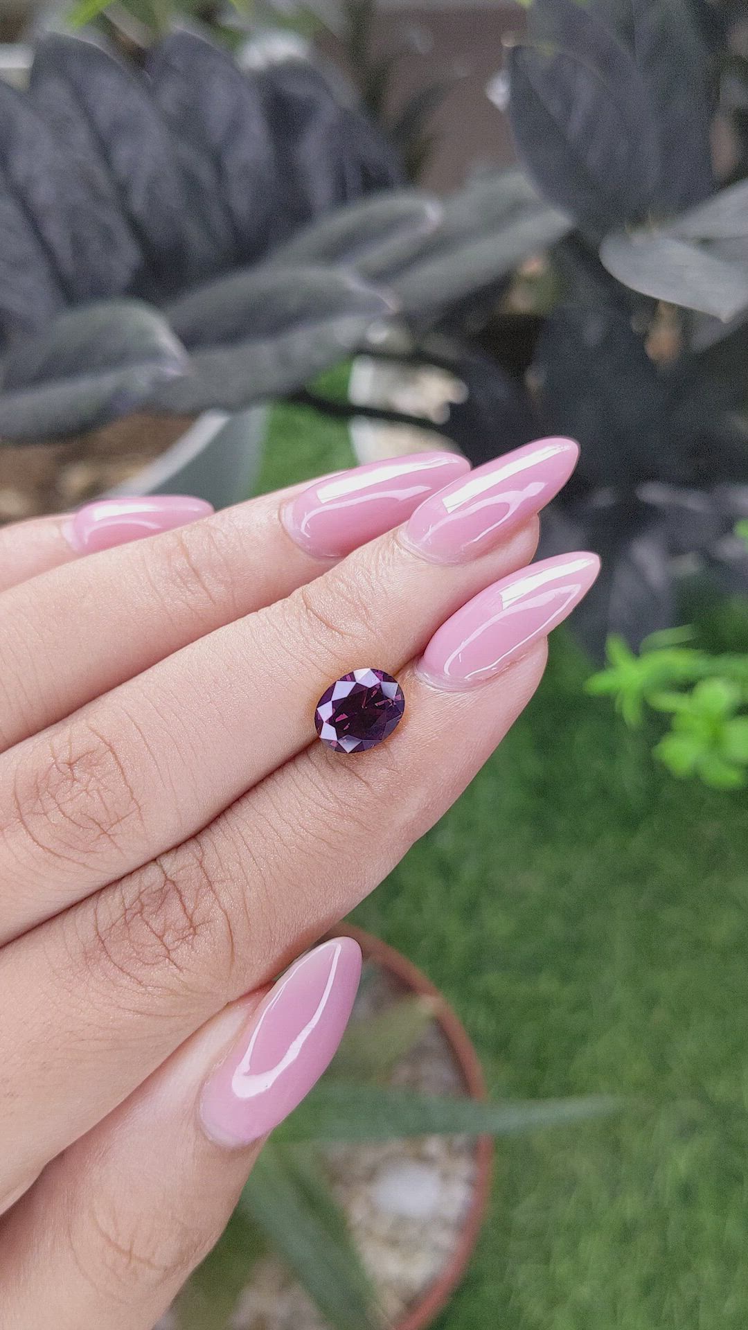 1.96 Ct. Purplish Red Spinel from Ceylon (Sri Lanka) Size Video