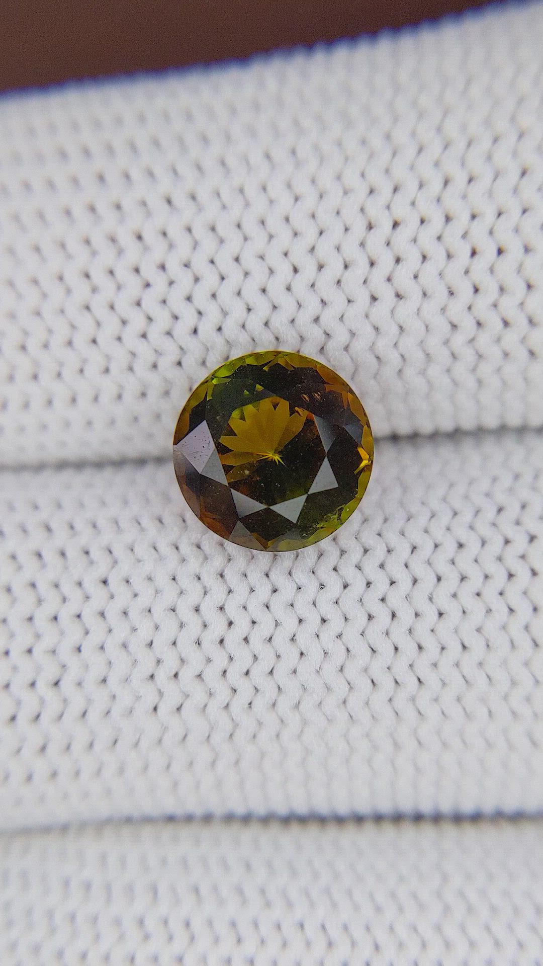 2.73 Ct. Greenish Brown Tourmaline from Ceylon (Sri Lanka) Size Video