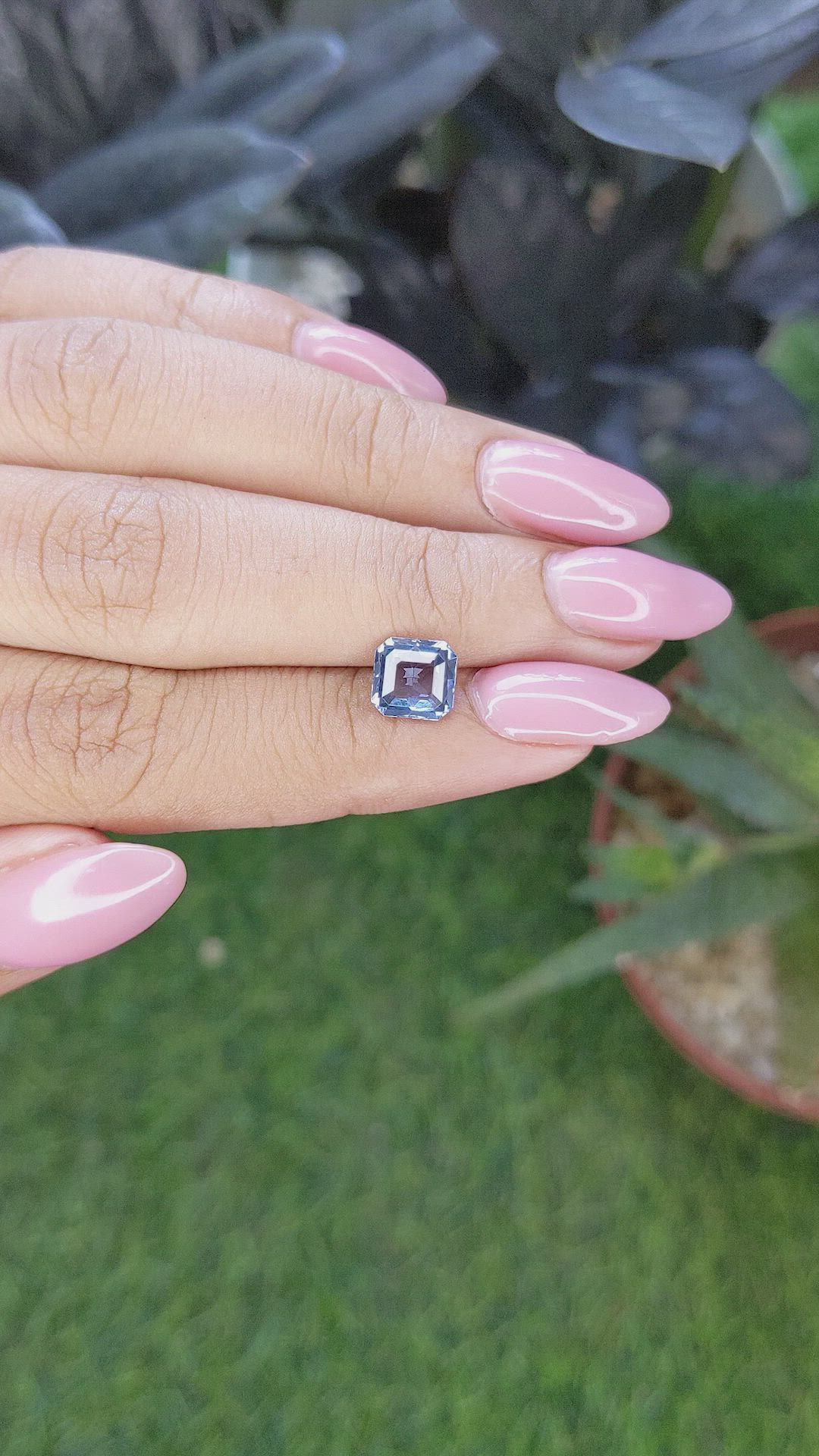 1.67 Ct. Blue Spinel from Ceylon (Sri Lanka) Size Video