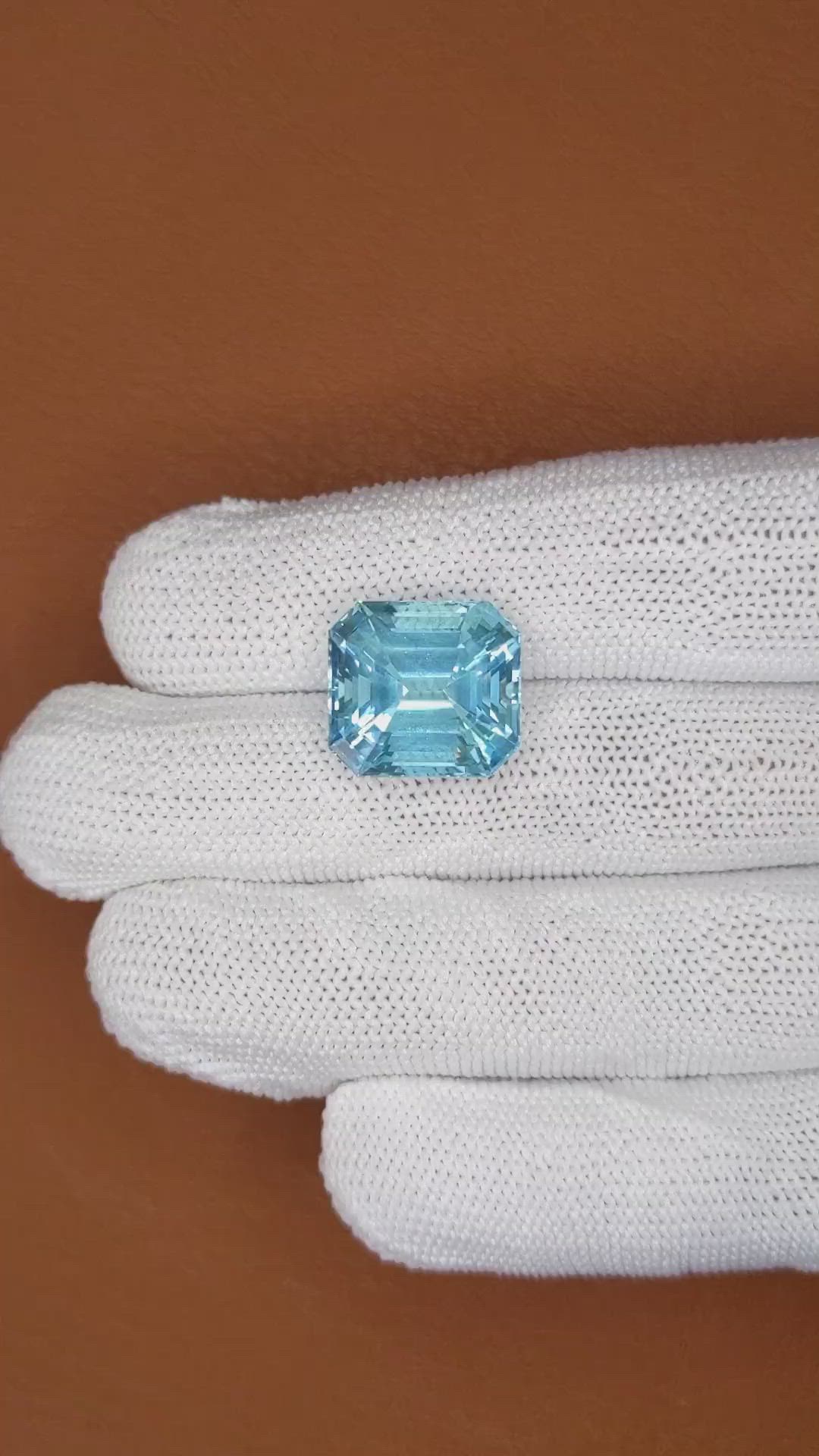 13.02 Ct. Blue Aquamarine from Brazil Size Video