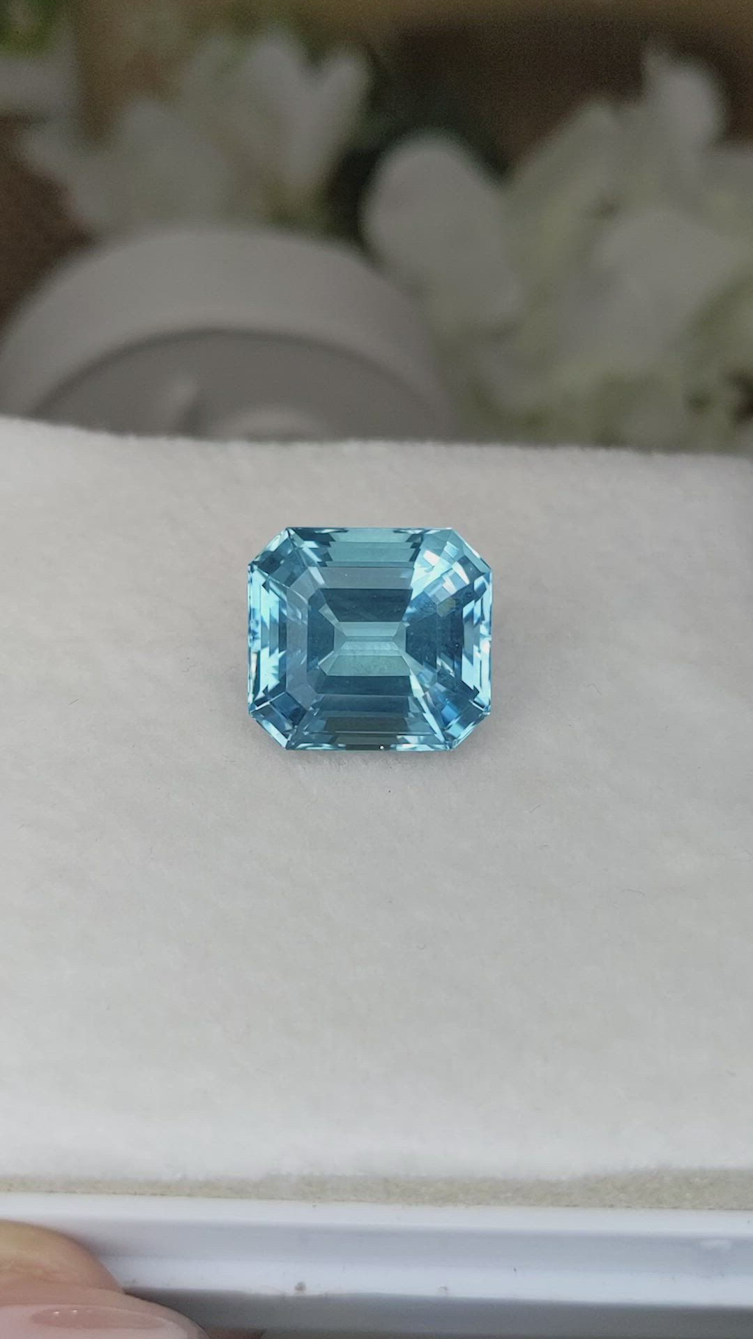13.02 Ct. Blue Aquamarine from Brazil Size Video