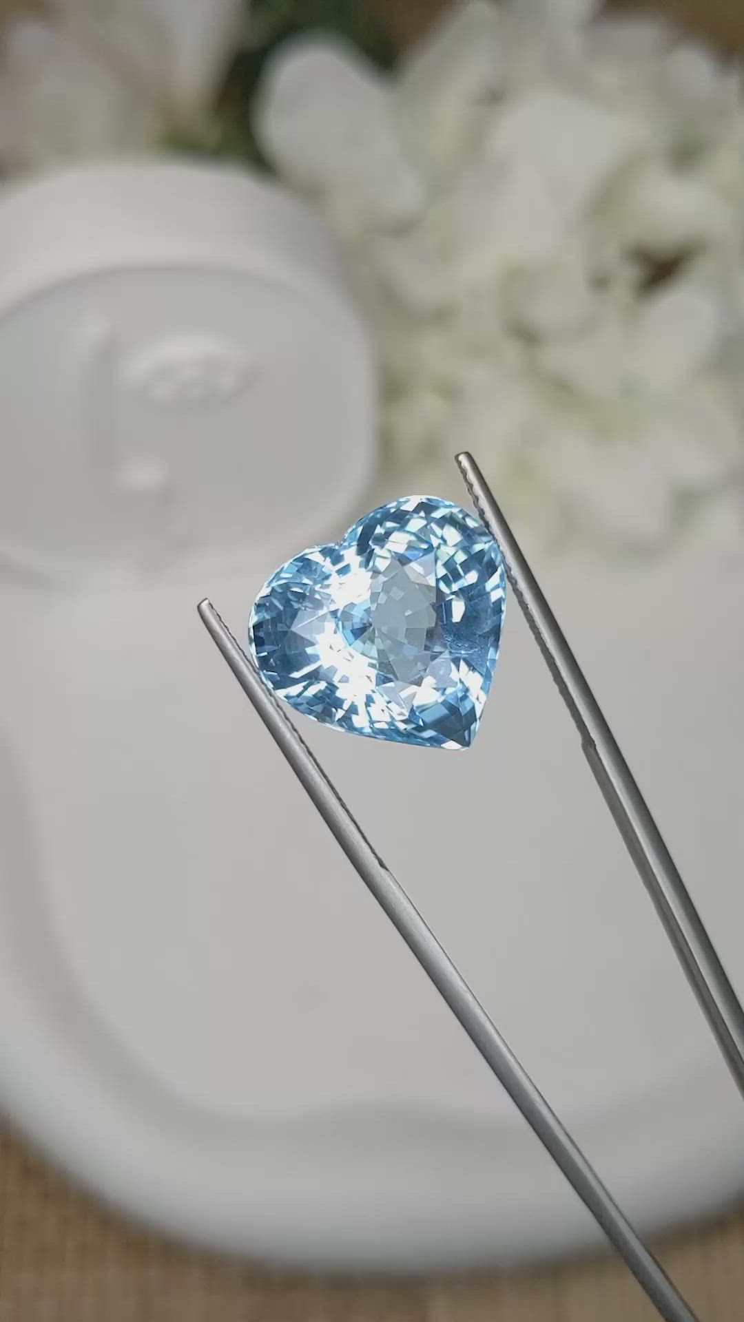 14.28 Ct. Blue Aquamarine from Brazil Size Video