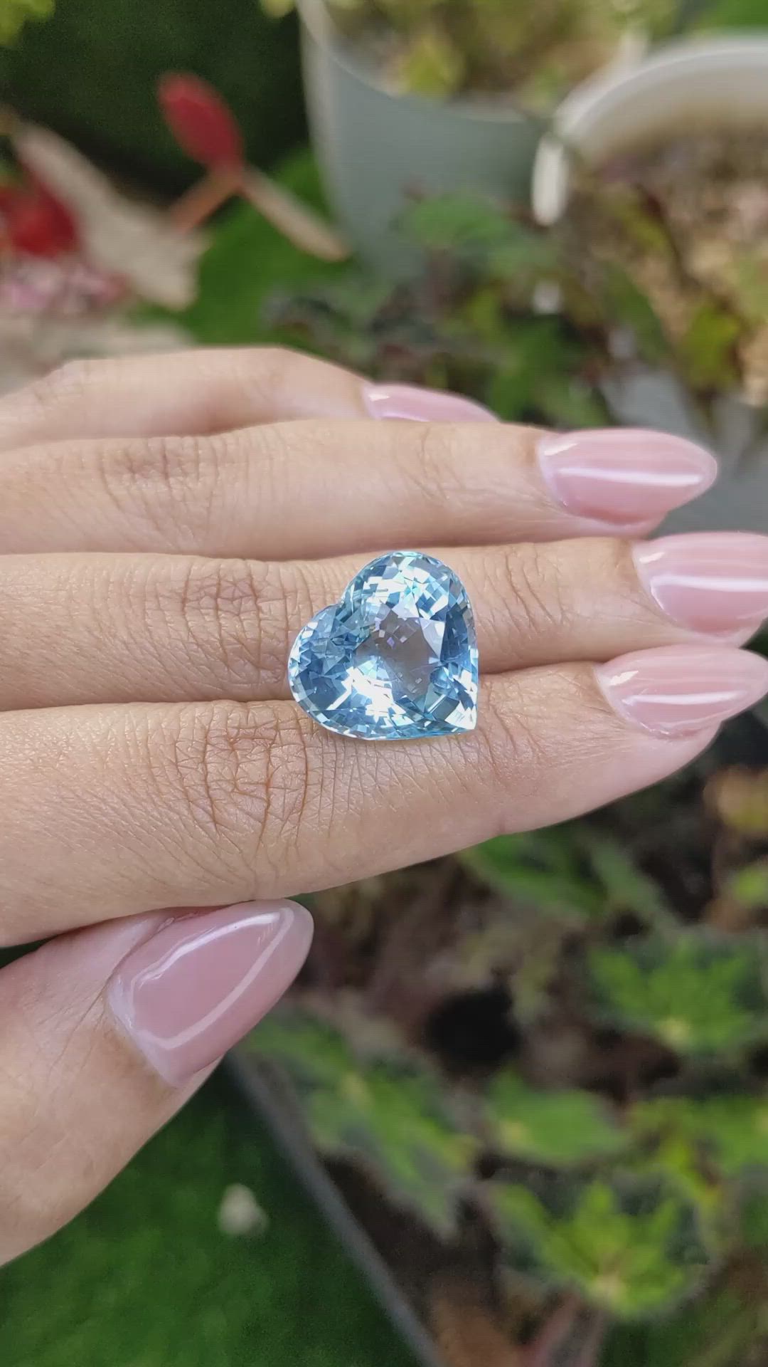 14.28 Ct. Blue Aquamarine from Brazil Size Video