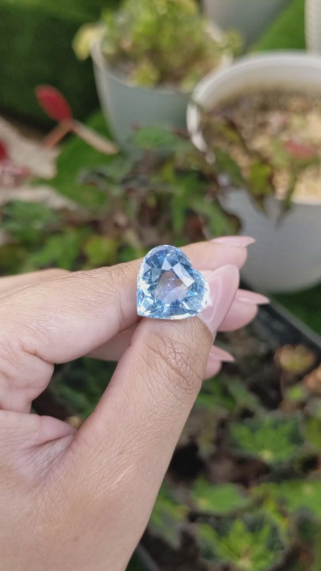 14.28 Ct. Blue Aquamarine from Brazil Size Video