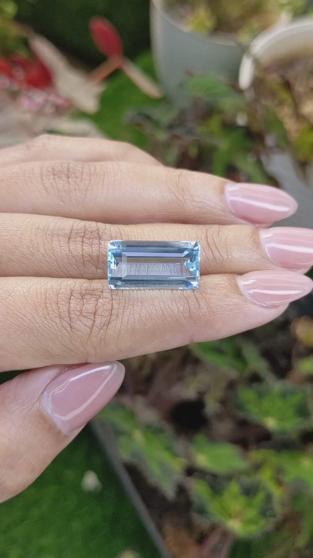 10.26 Ct. Blue Aquamarine from Brazil Size Video