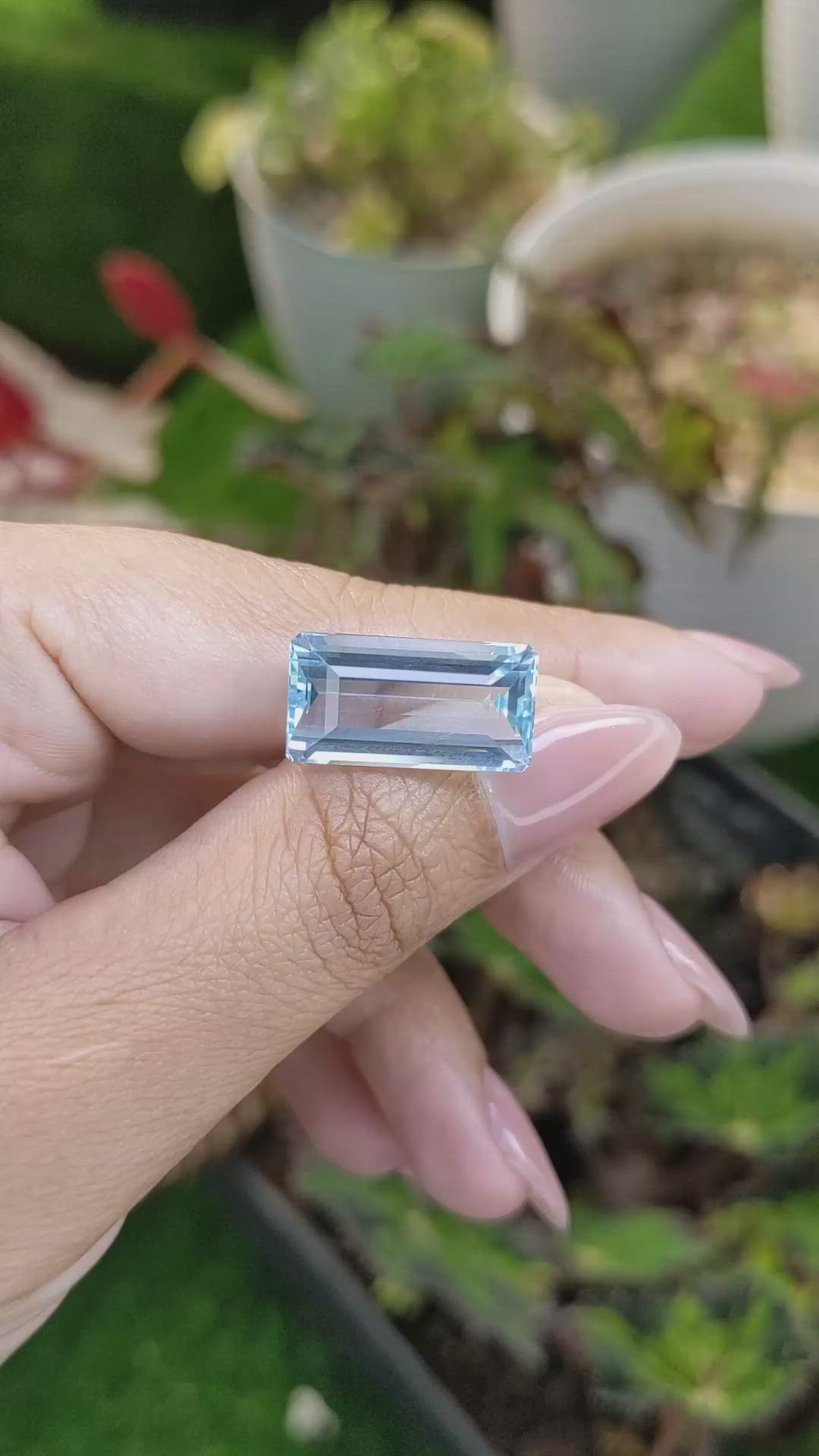 10.26 Ct. Blue Aquamarine from Brazil Size Video