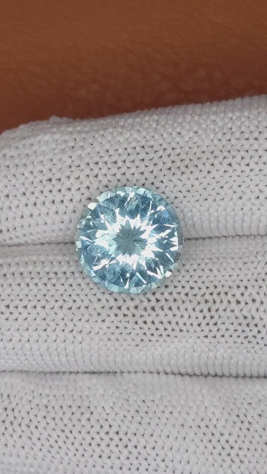 5.80 Ct. Blue Aquamarine from Brazil Size Video