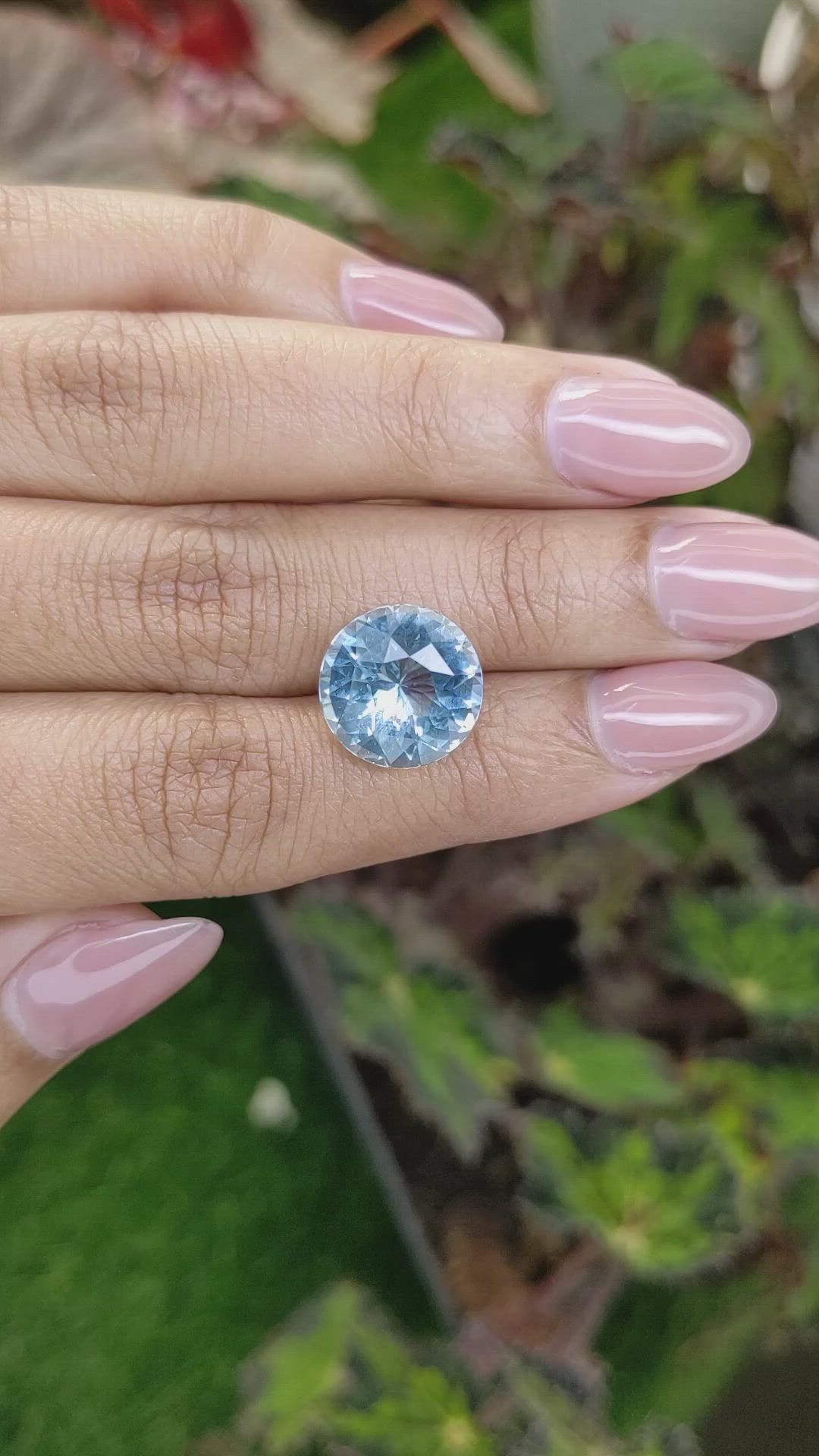 5.80 Ct. Blue Aquamarine from Brazil Size Video