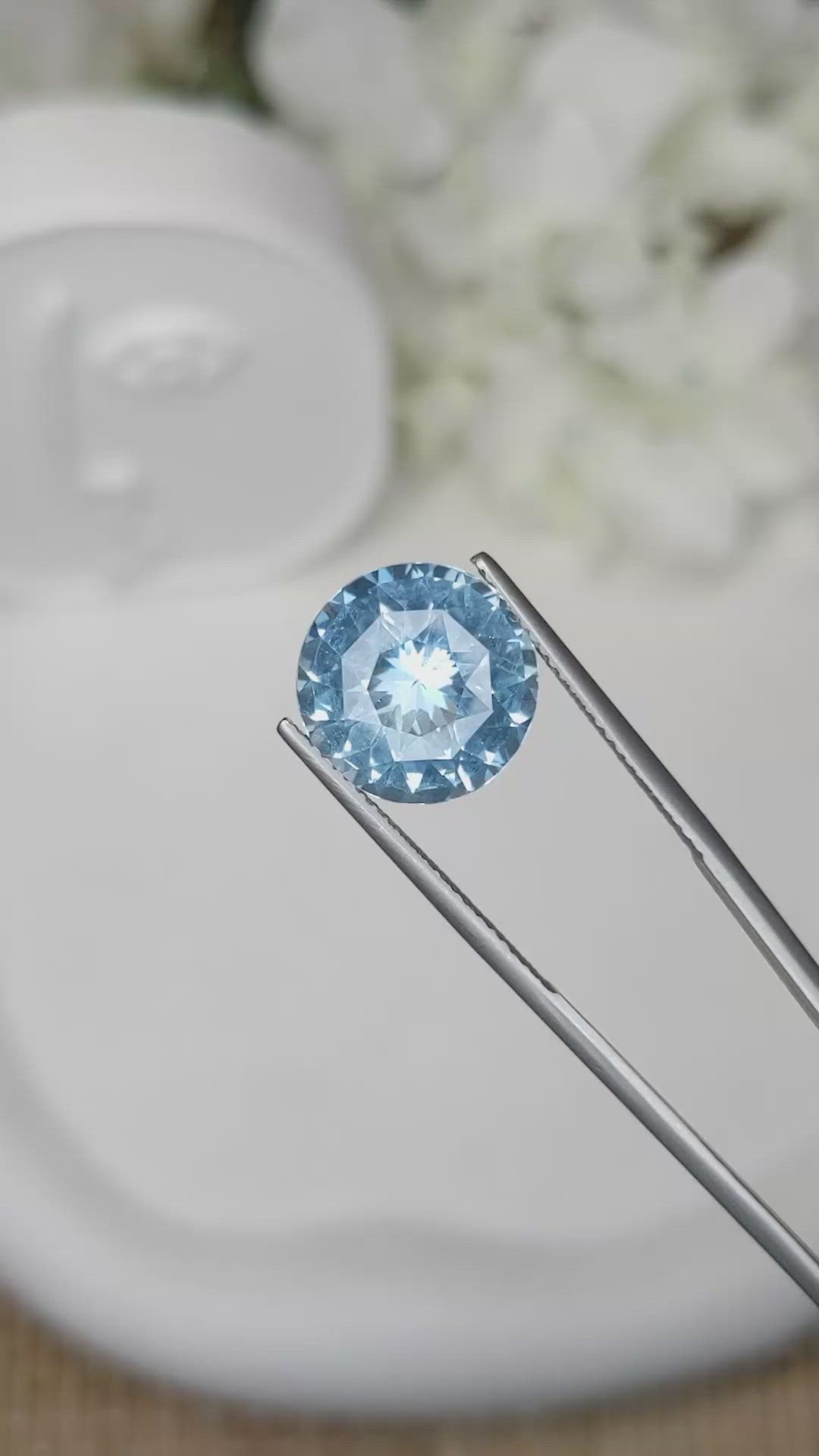 5.80 Ct. Blue Aquamarine from Brazil Size Video