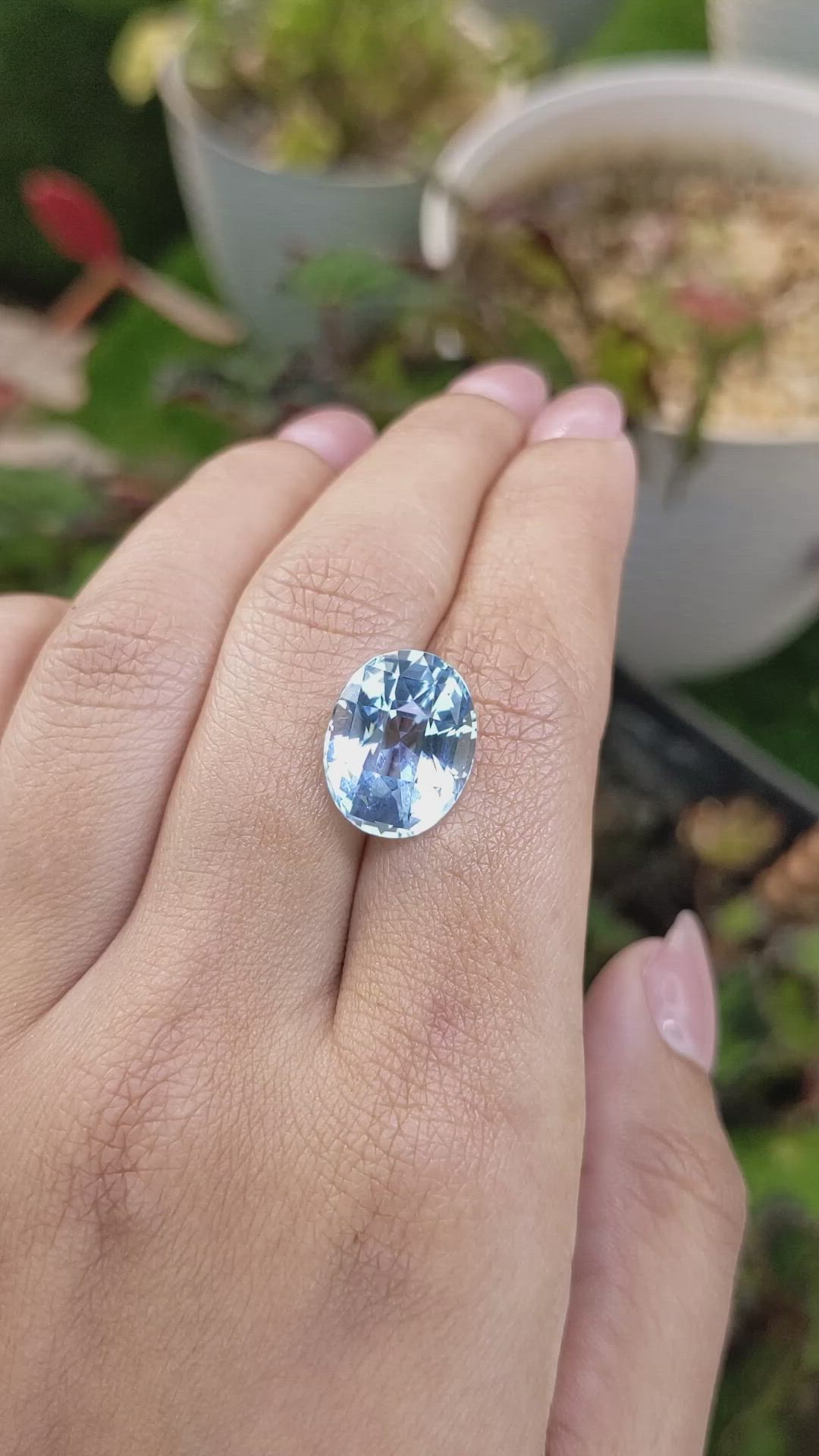 7.88 Ct. Blue Aquamarine from Brazil Size Video