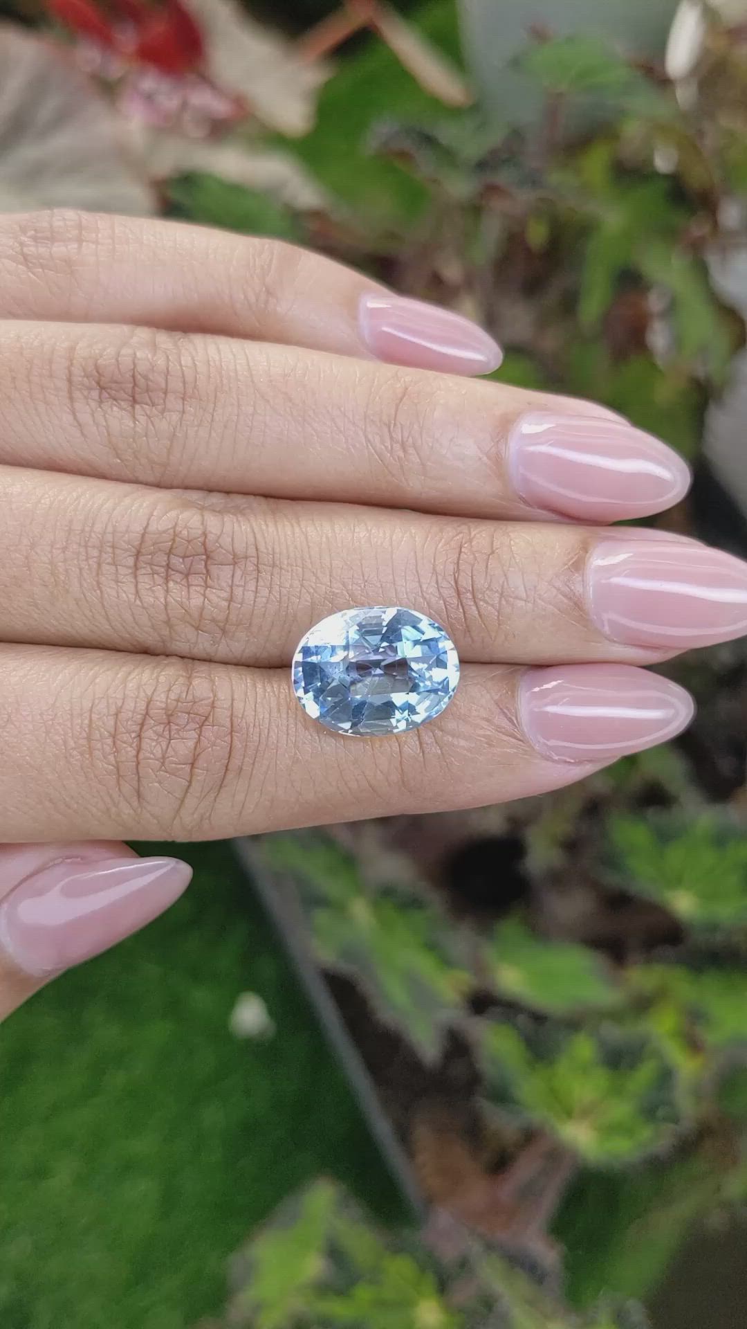 7.88 Ct. Blue Aquamarine from Brazil Size Video