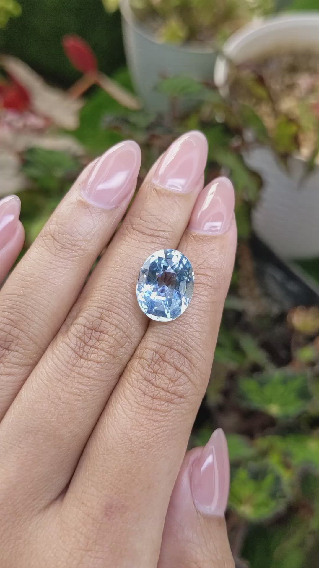 7.88 Ct. Blue Aquamarine from Brazil Size Video
