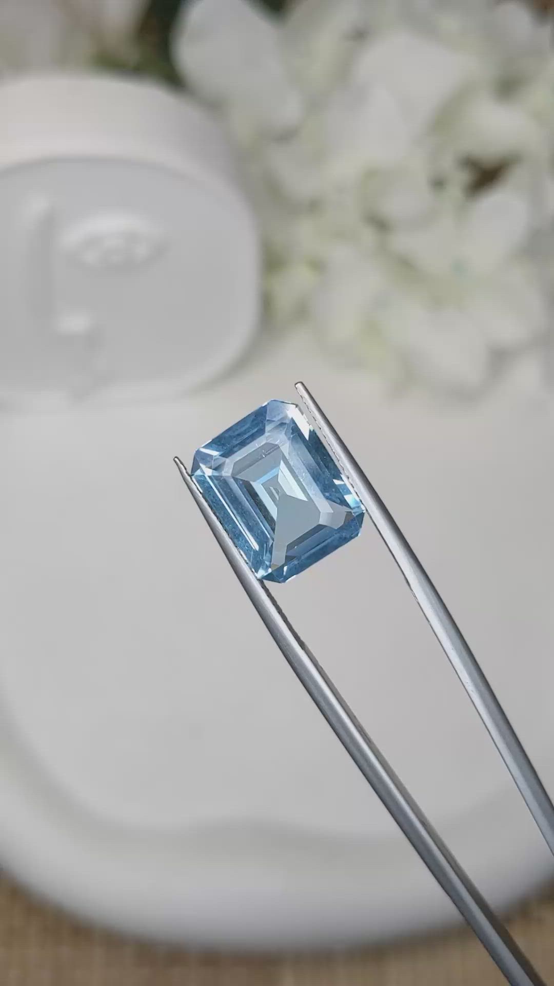 5.69 Ct. Blue Aquamarine from Brazil Size Video