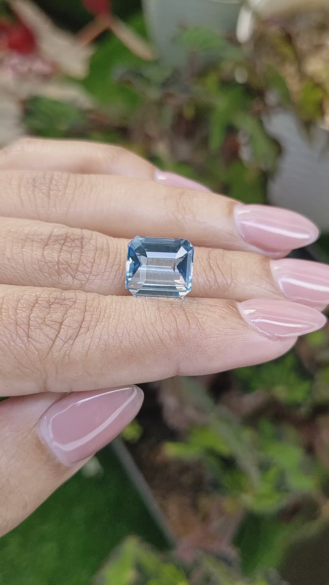 4.72 Ct. Blue Aquamarine from Brazil Size Video