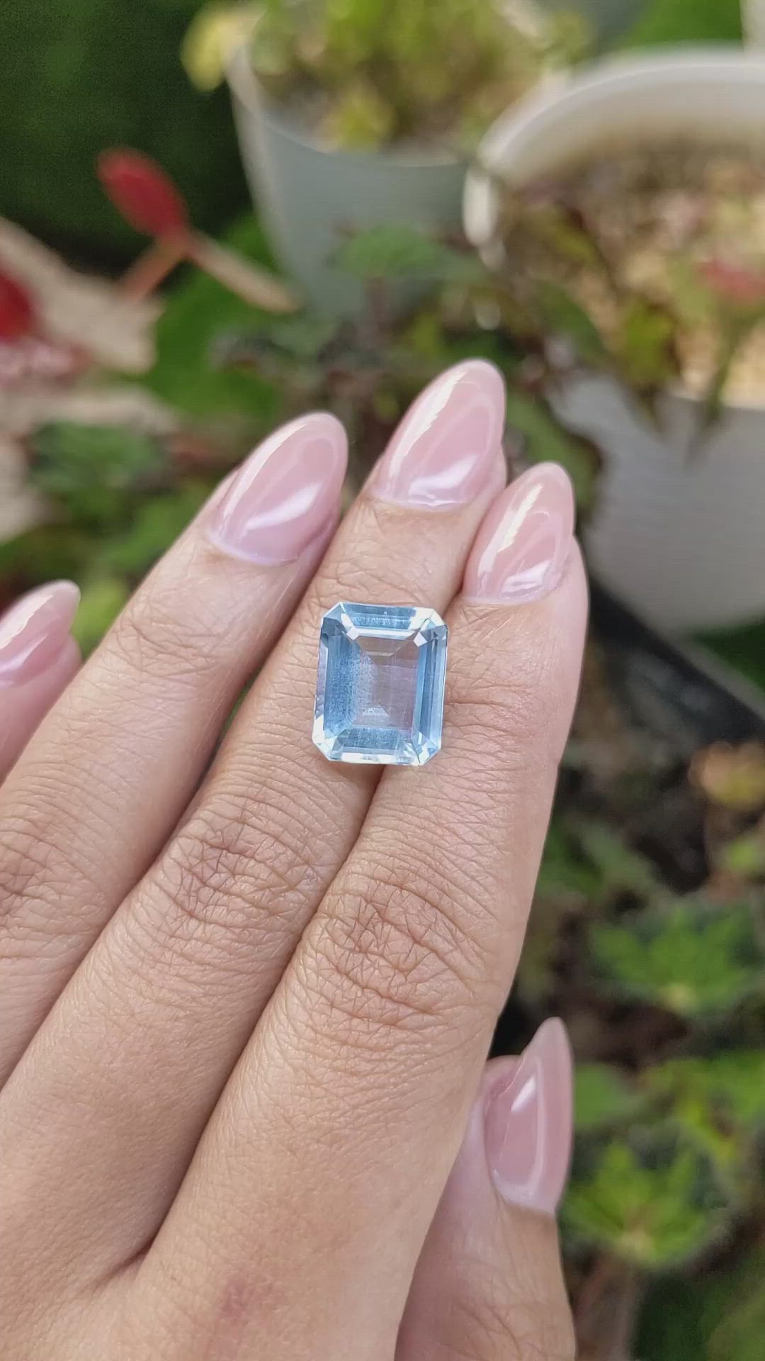 5.41 Ct. Blue Aquamarine from Brazil Size Video