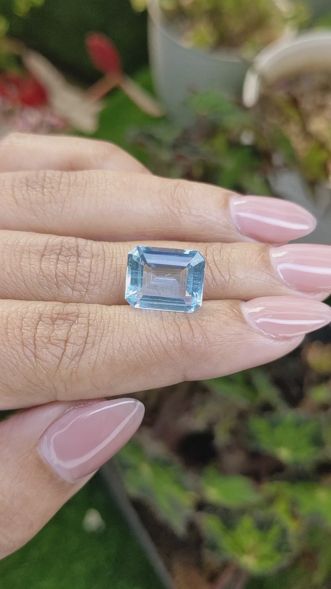 5.41 Ct. Blue Aquamarine from Brazil Size Video