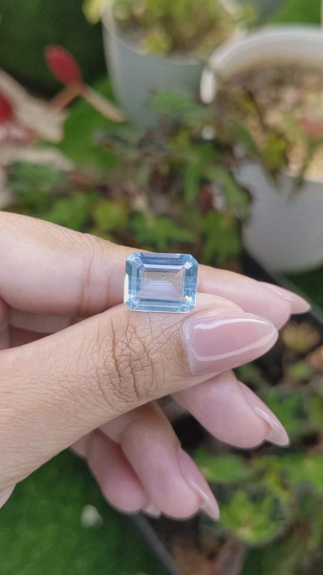 5.41 Ct. Blue Aquamarine from Brazil Size Video