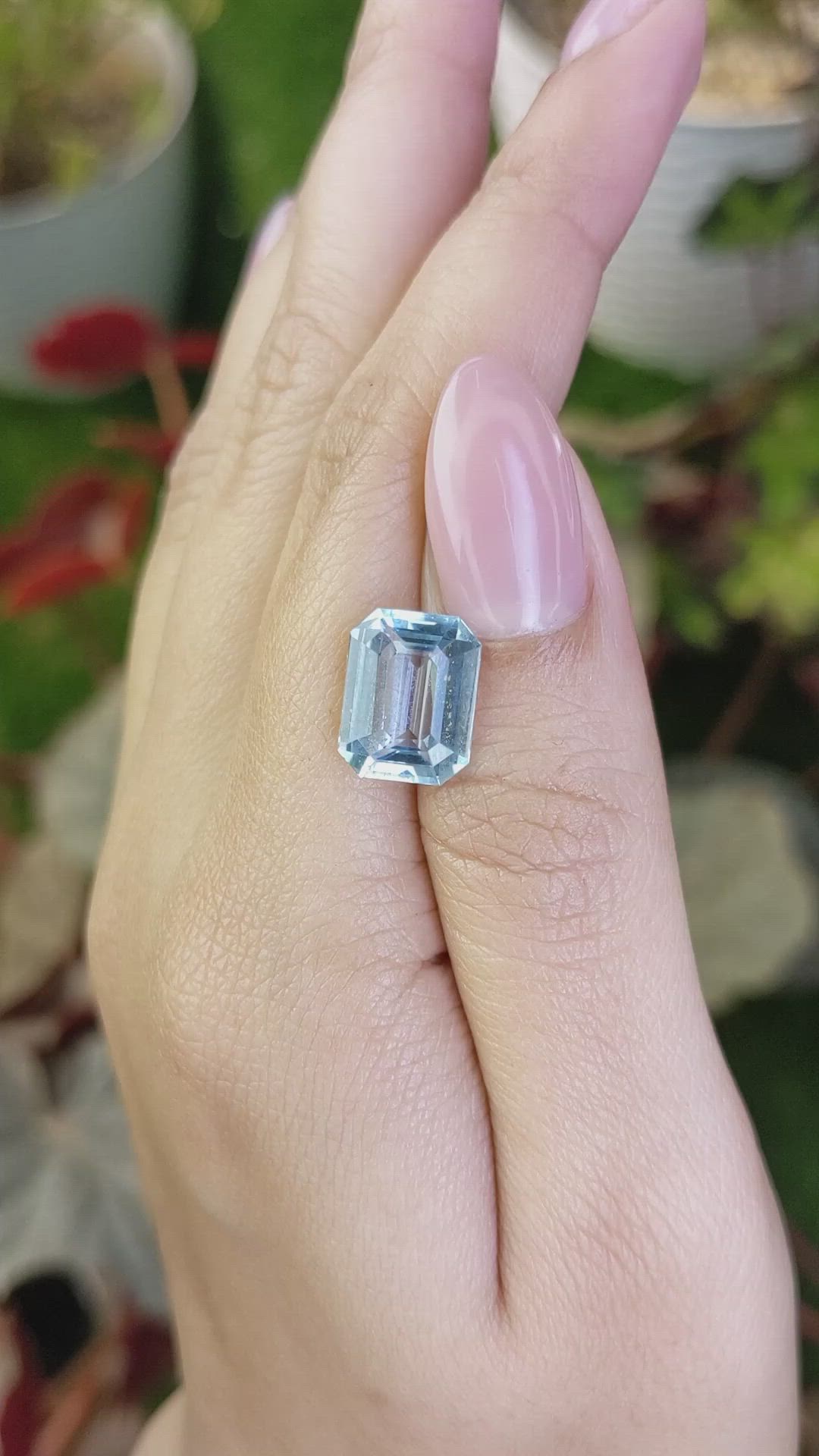 4.00 Ct. Blue Aquamarine from Brazil Size Video
