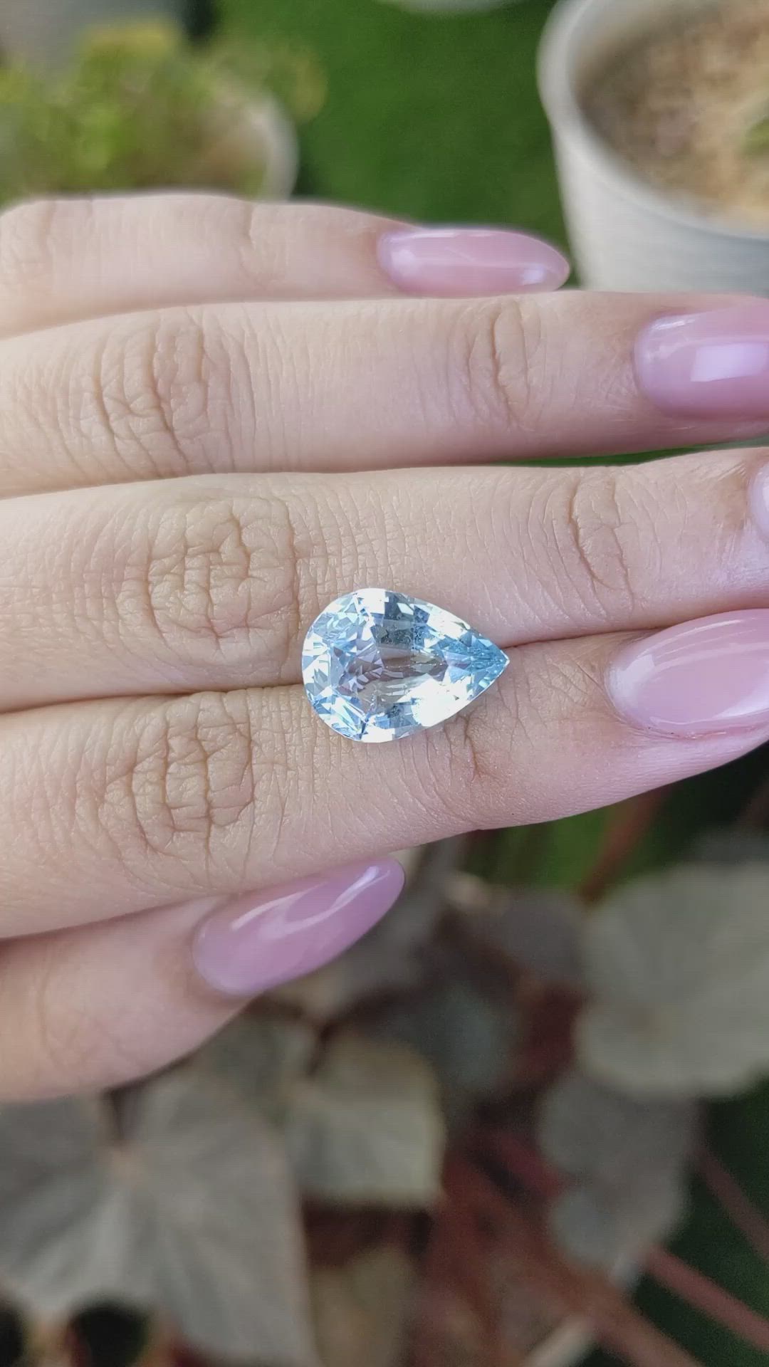 4.50 Ct. Blue Aquamarine from Brazil Size Video