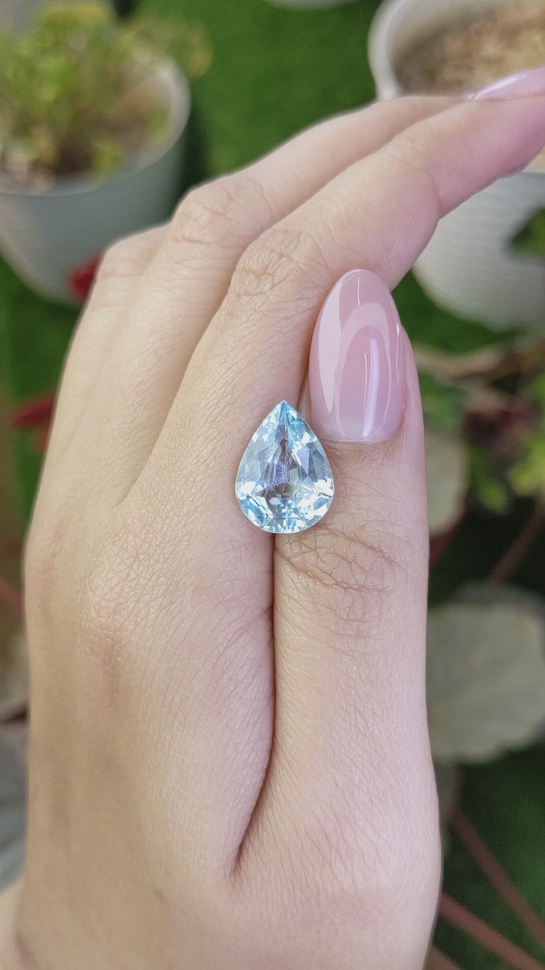 4.50 Ct. Blue Aquamarine from Brazil Size Video