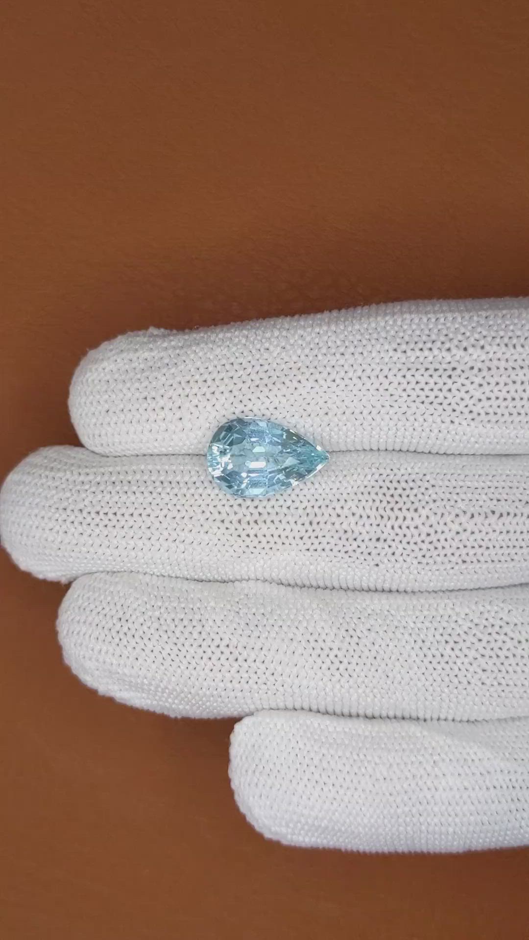 4.76 Ct. Blue Aquamarine from Brazil Size Video