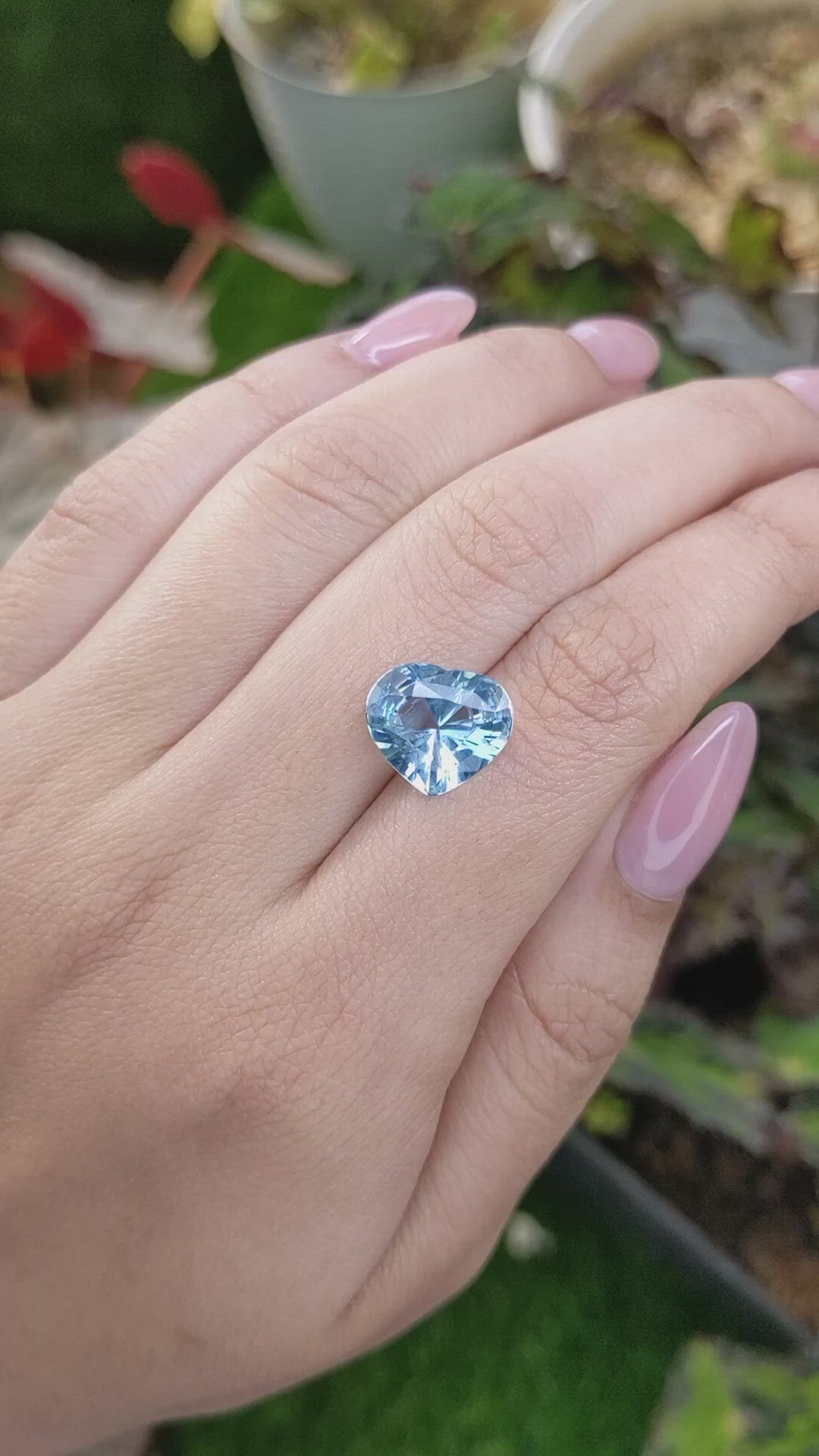 3.86 Ct. Blue Aquamarine from Brazil Size Video