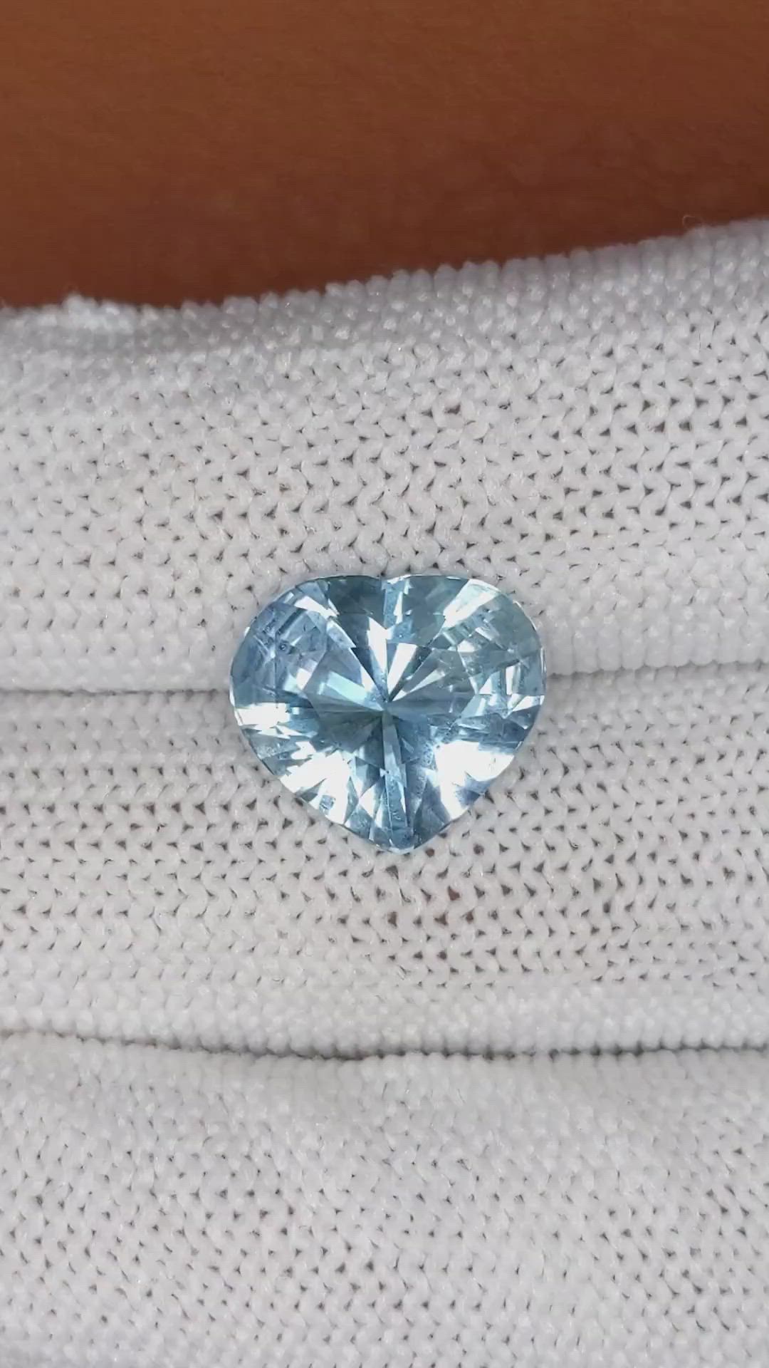 3.86 Ct. Blue Aquamarine from Brazil Size Video