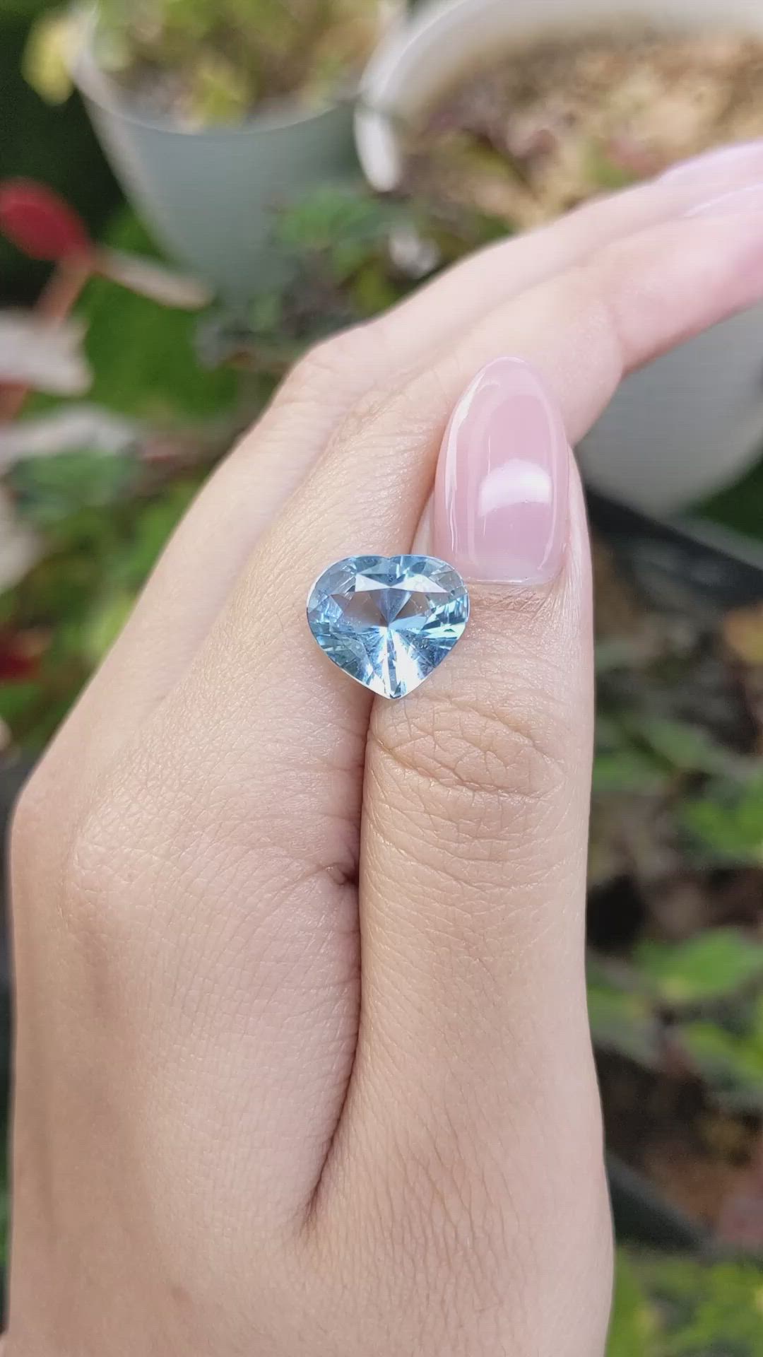3.86 Ct. Blue Aquamarine from Brazil Size Video