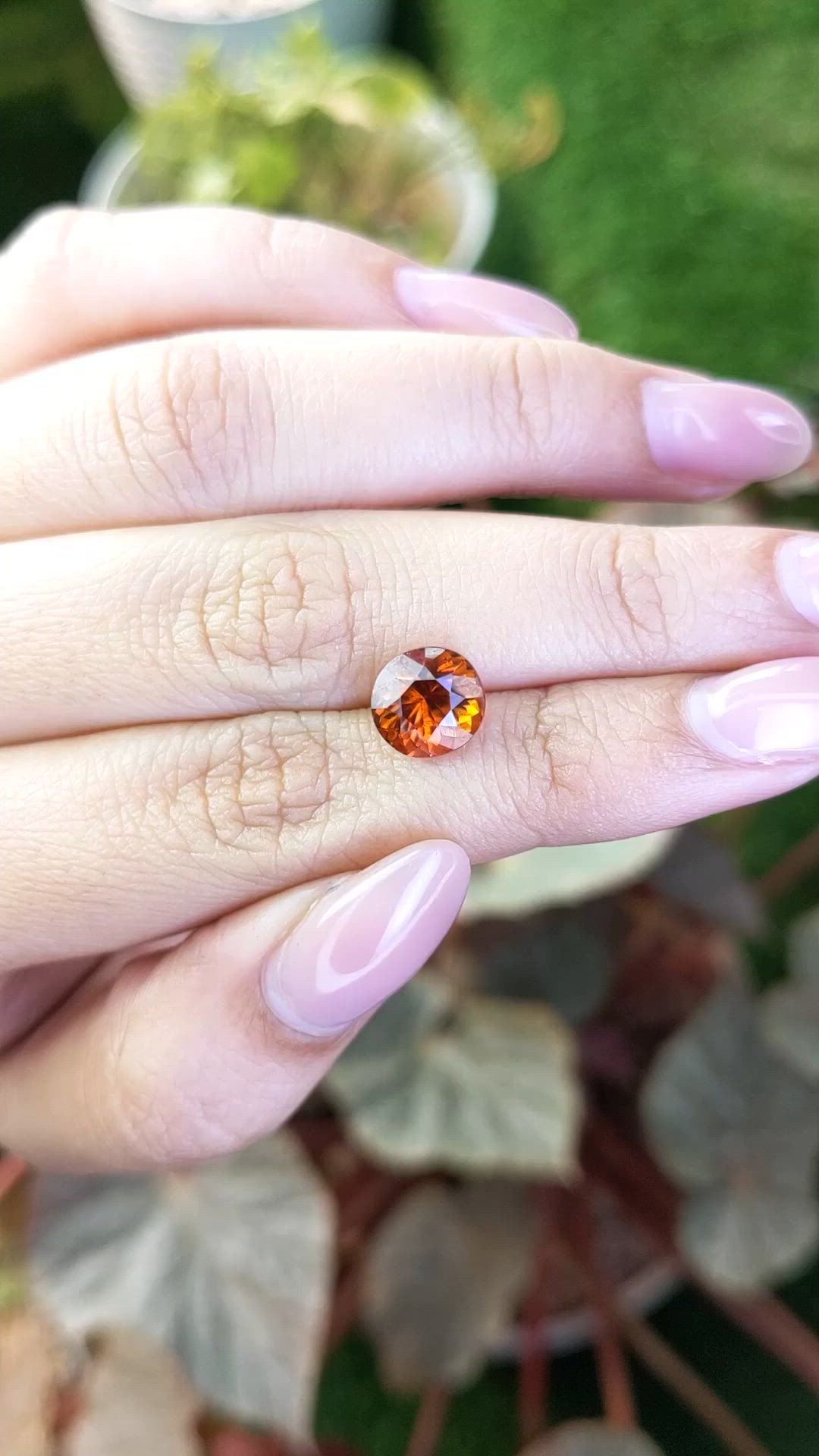 3.11 Ct. Reddish Orange Hessonite Garnet from Madagascar Size Video
