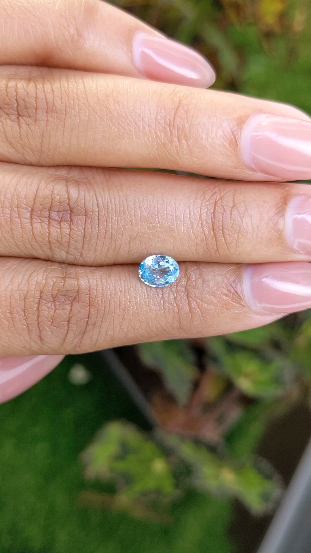 1.19 Ct. Blue Zircon from Ceylon (Sri Lanka) Size Video