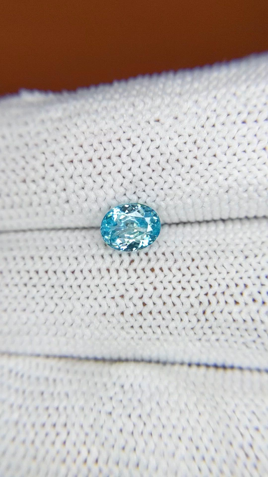 1.19 Ct. Blue Zircon from Ceylon (Sri Lanka) Size Video