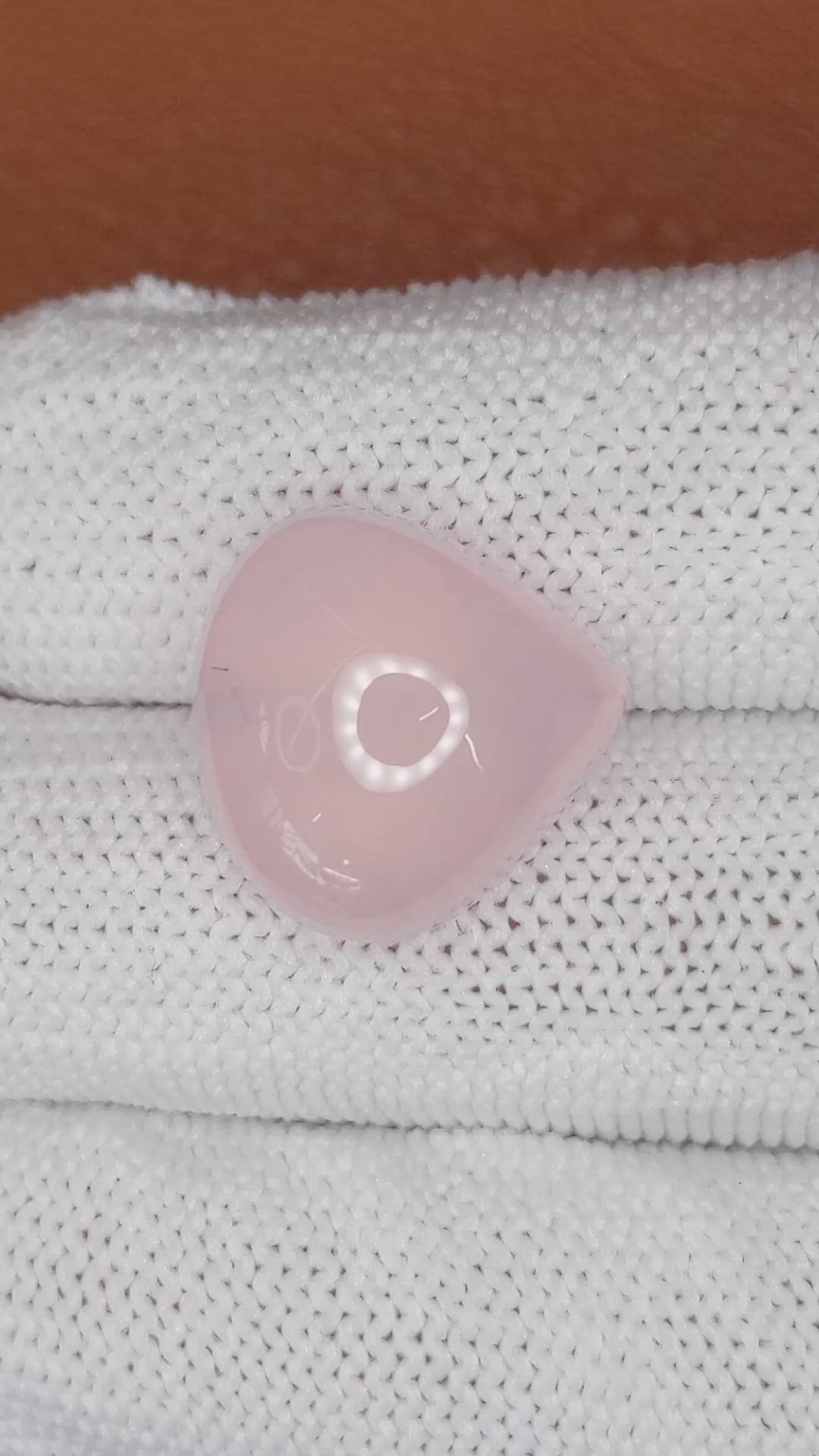 16.56 Ct. Pink Cabochon Rose Quartz from Brazil Size Video