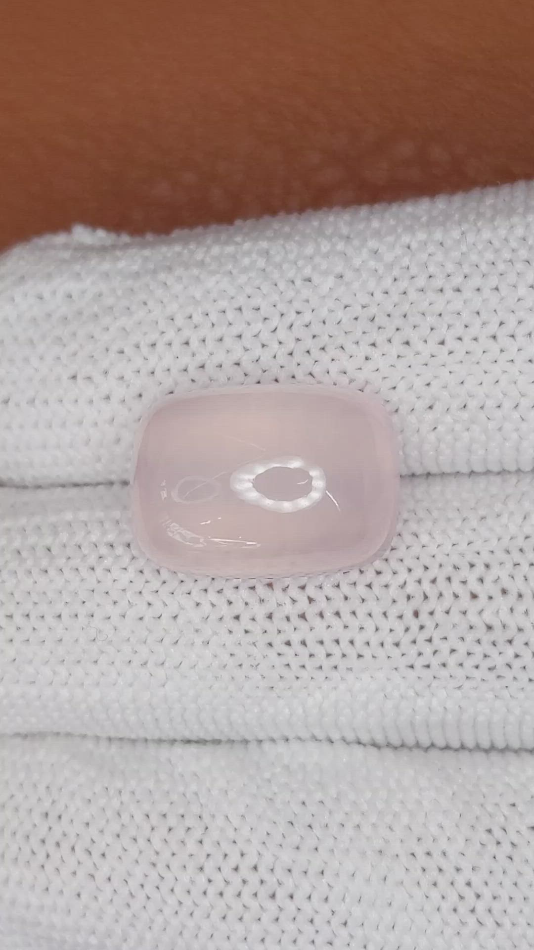 12.70 Ct. Pink Cabochon Rose Quartz from Brazil Size Video