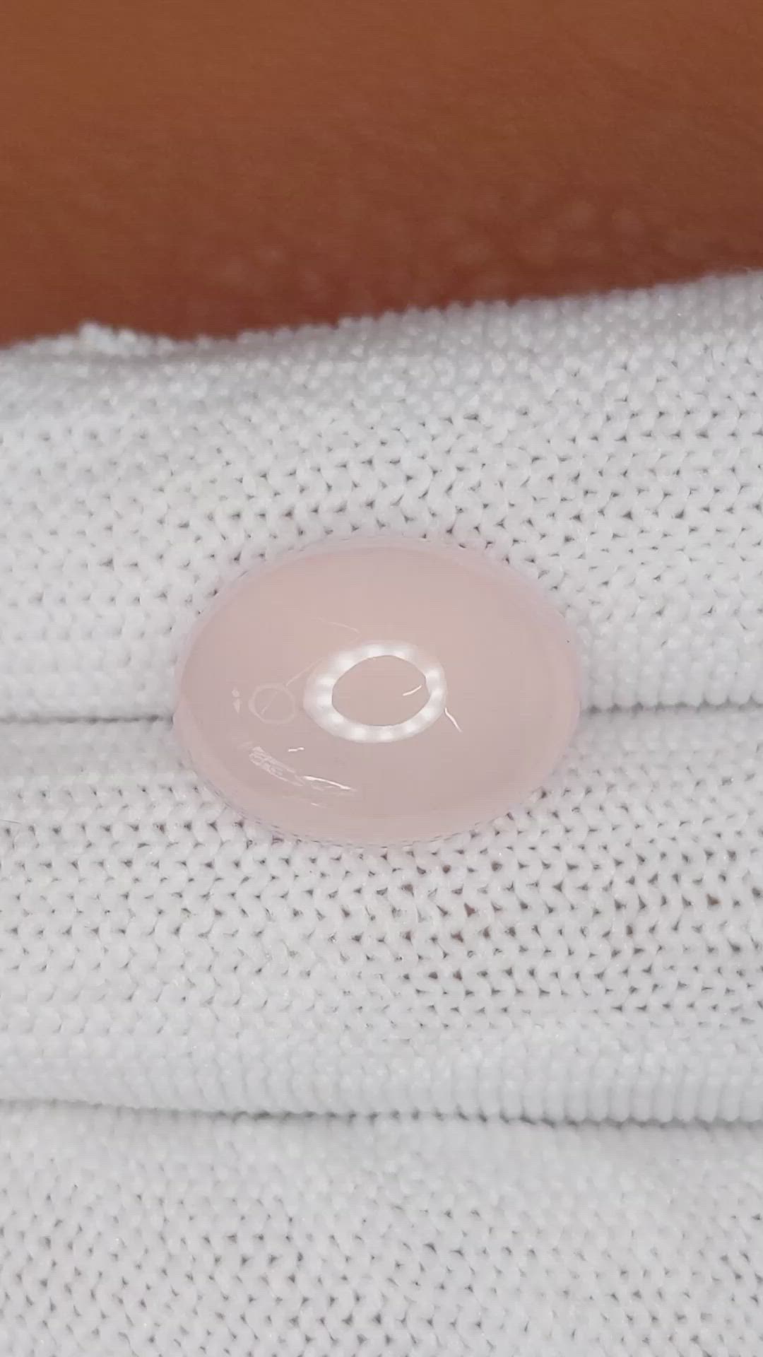 11.03 Ct. Pink Cabochon Rose Quartz from Brazil Size Video