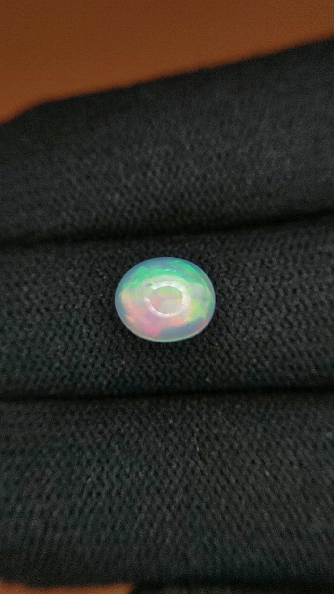 1.77 Ct. Multi Color Cabochon Fire Opal (Flame Opal) from Ethiopia Size Video