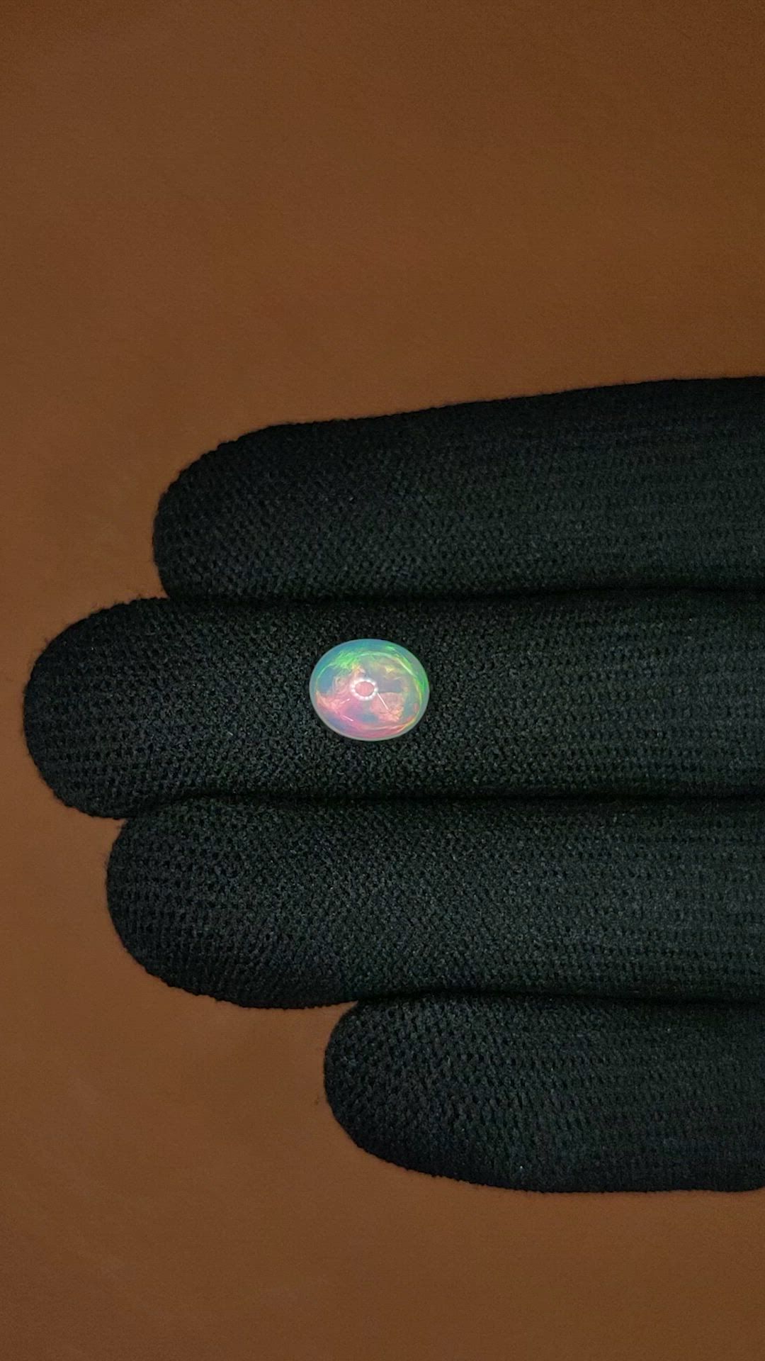 1.77 Ct. Multi Color Cabochon Fire Opal (Flame Opal) from Ethiopia Size Video