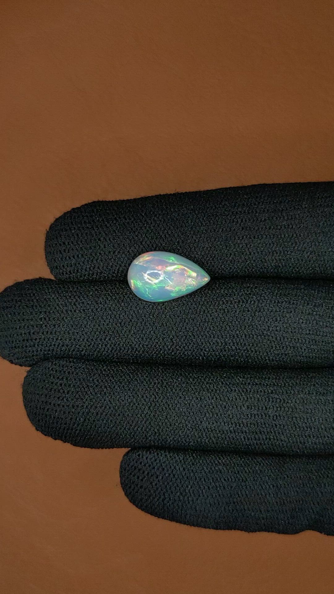 3.83 Ct. Multi Color Cabochon Fire Opal (Flame Opal) from Ethiopia Size Video